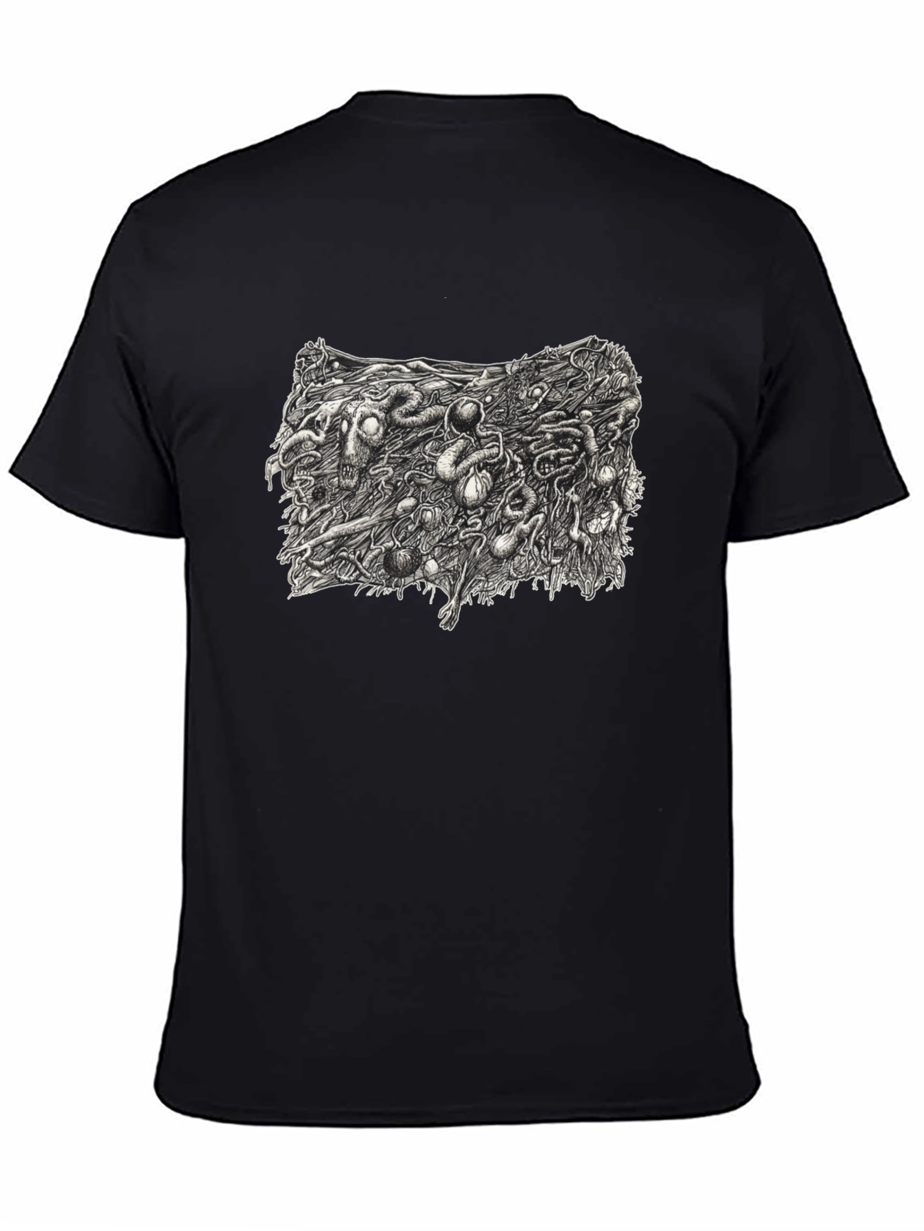 Graphic Print Black T-Shirt - Unique Design
