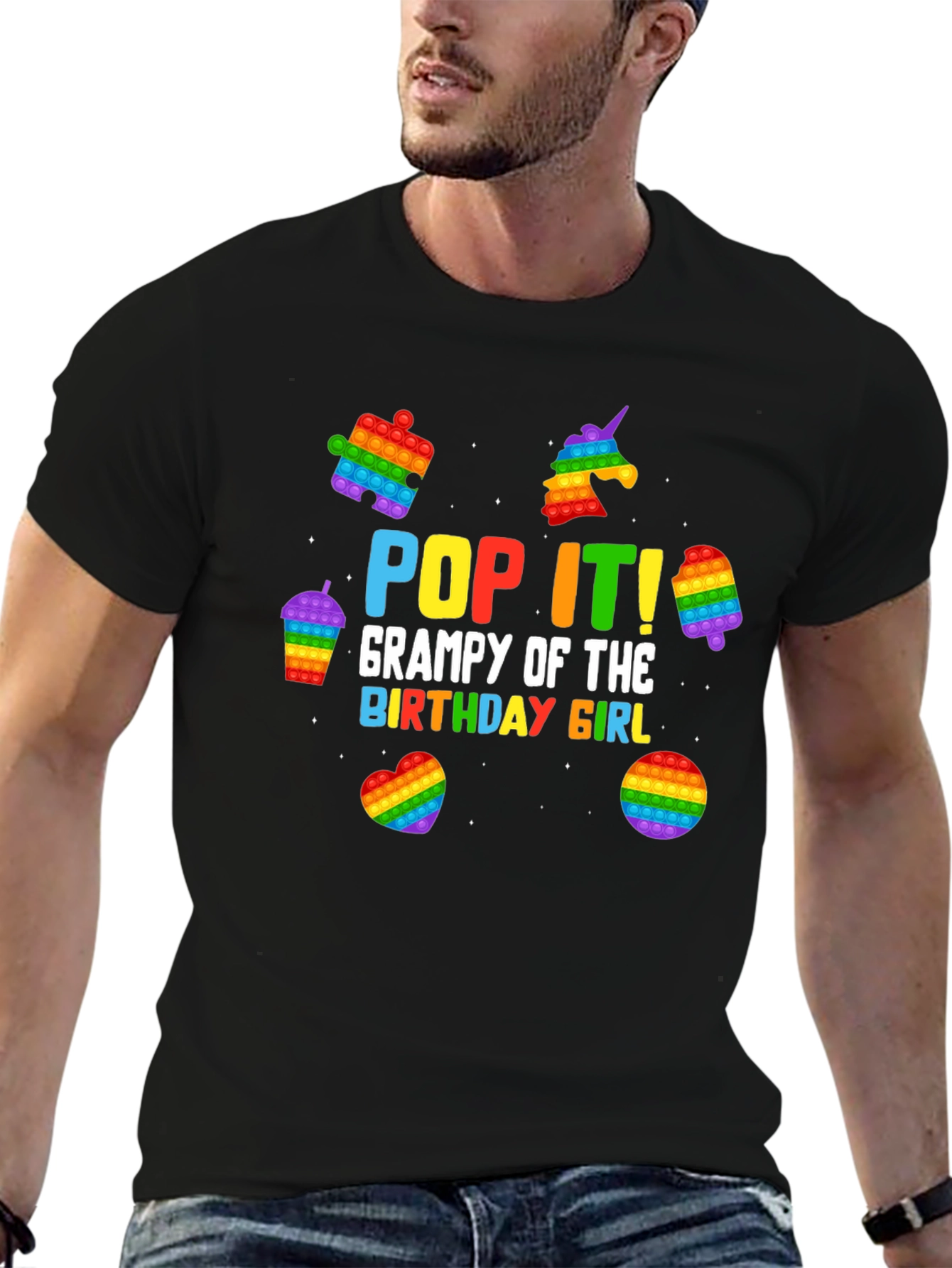 Pop It Grampy Birthday Girl T-Shirt