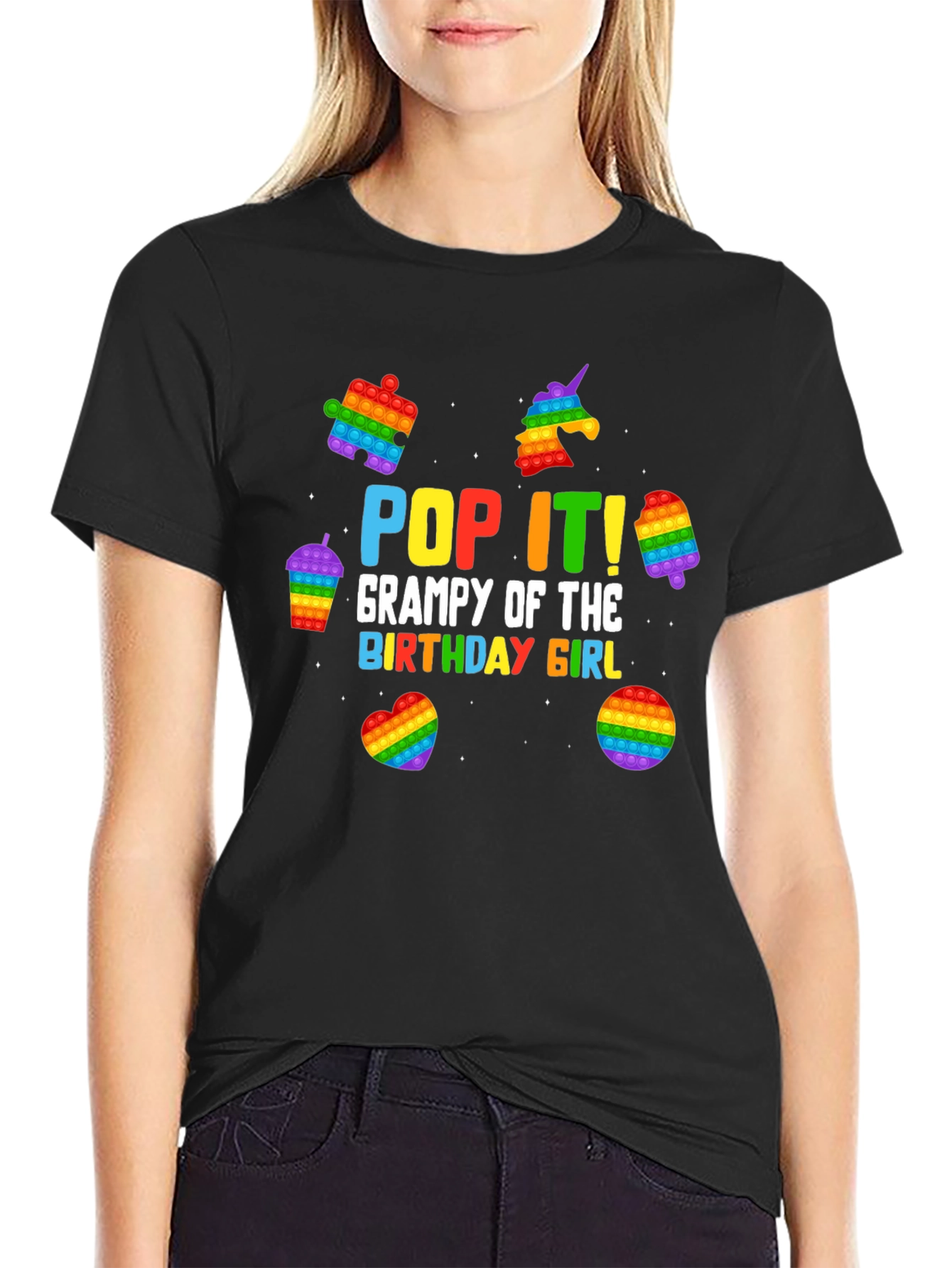 Pop It Grampy Birthday Girl T-Shirt