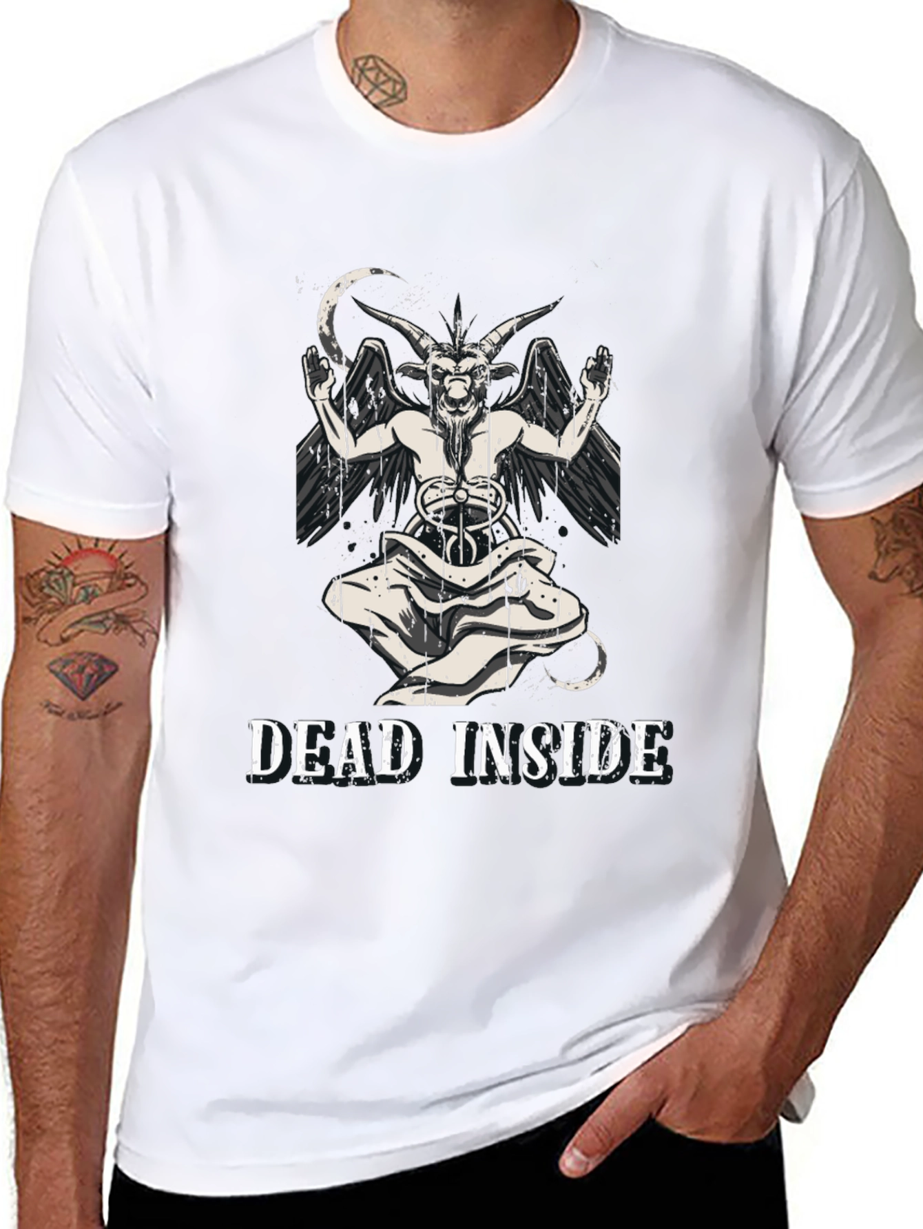 Dead Inside Baphomet Graphic Tee