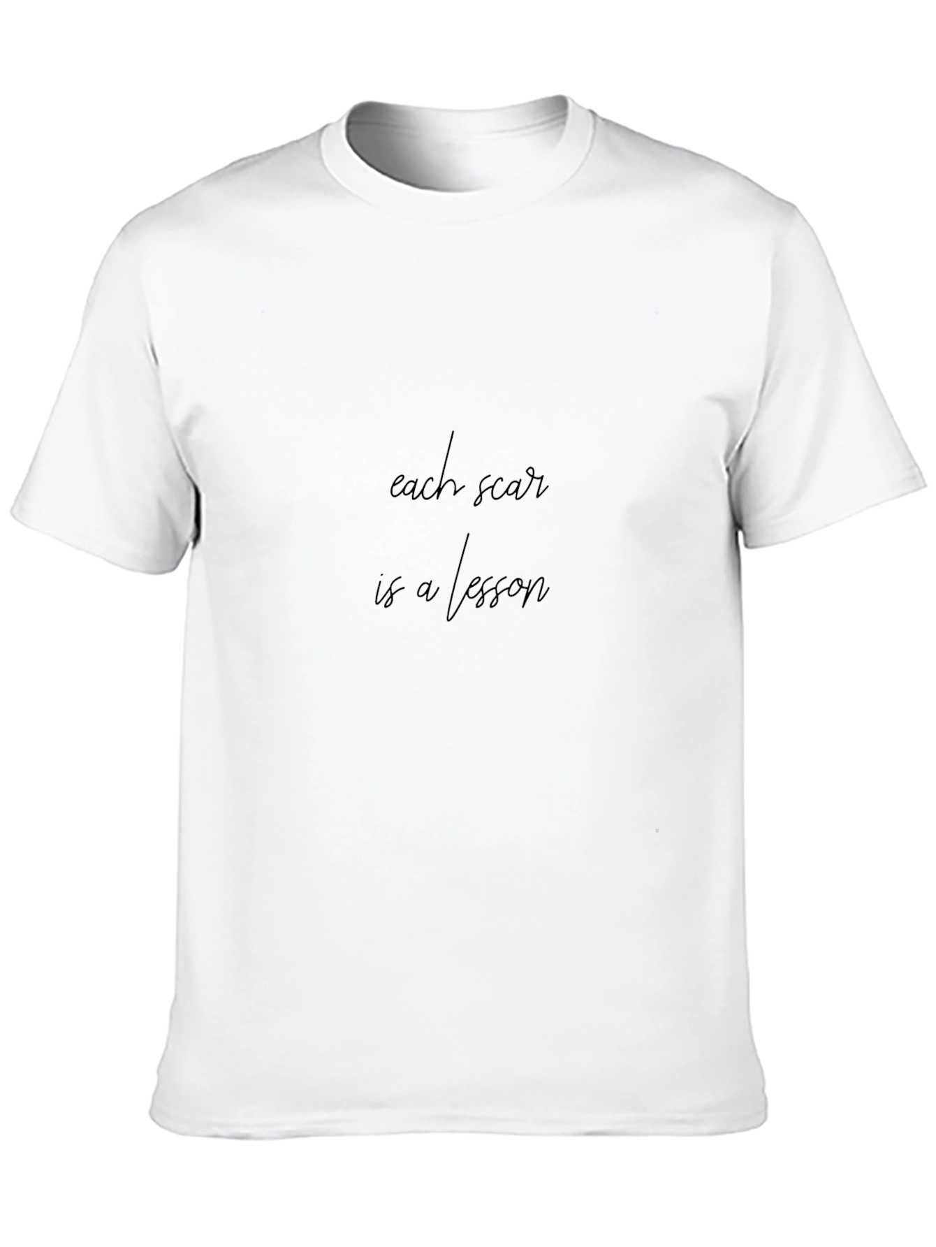 Each Scar is a Lesson - Mens Black T-Shirt