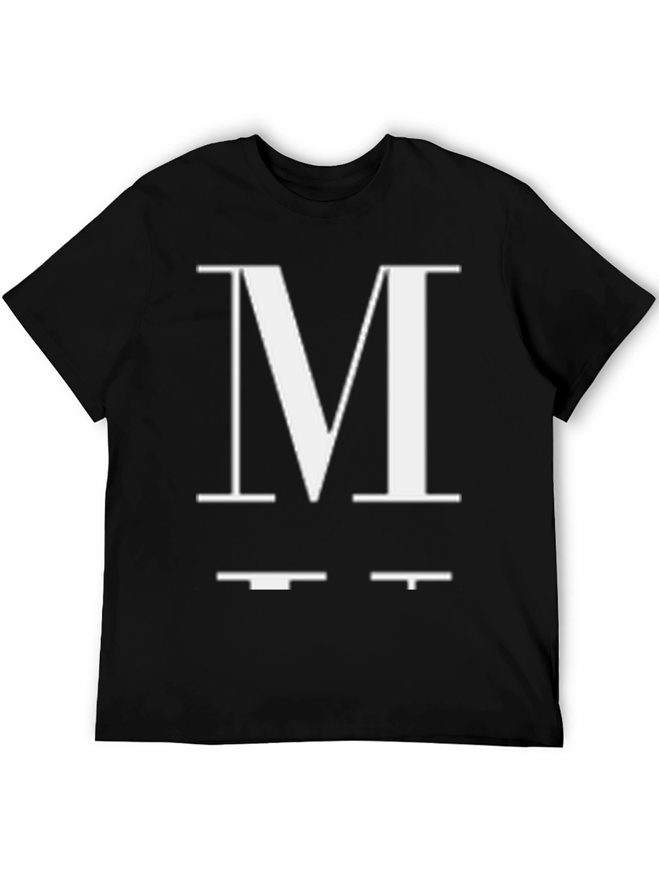 Letter M Graphic Black T-Shirt
