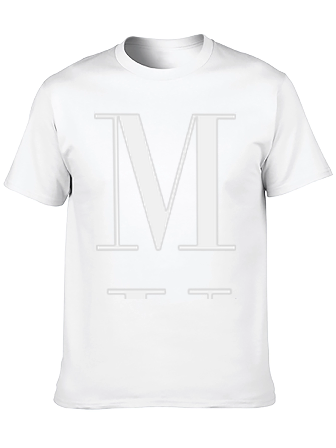 Letter M Graphic Black T-Shirt