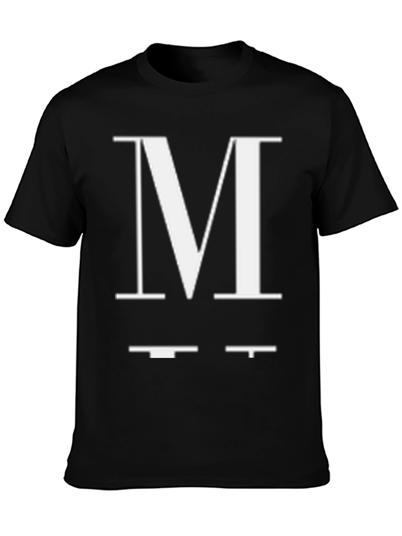 Letter M Graphic Black T-Shirt