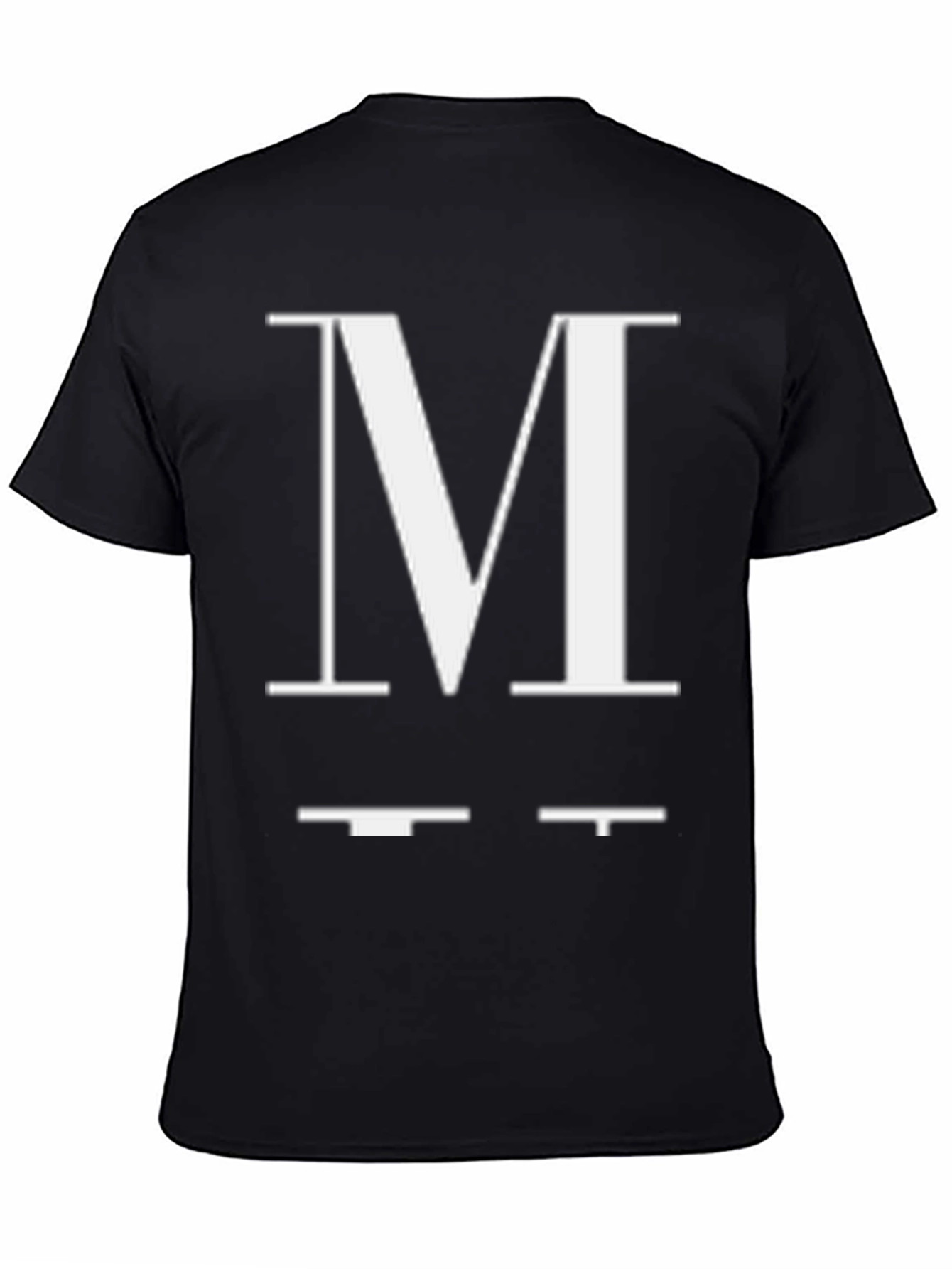 Letter M Graphic Black T-Shirt