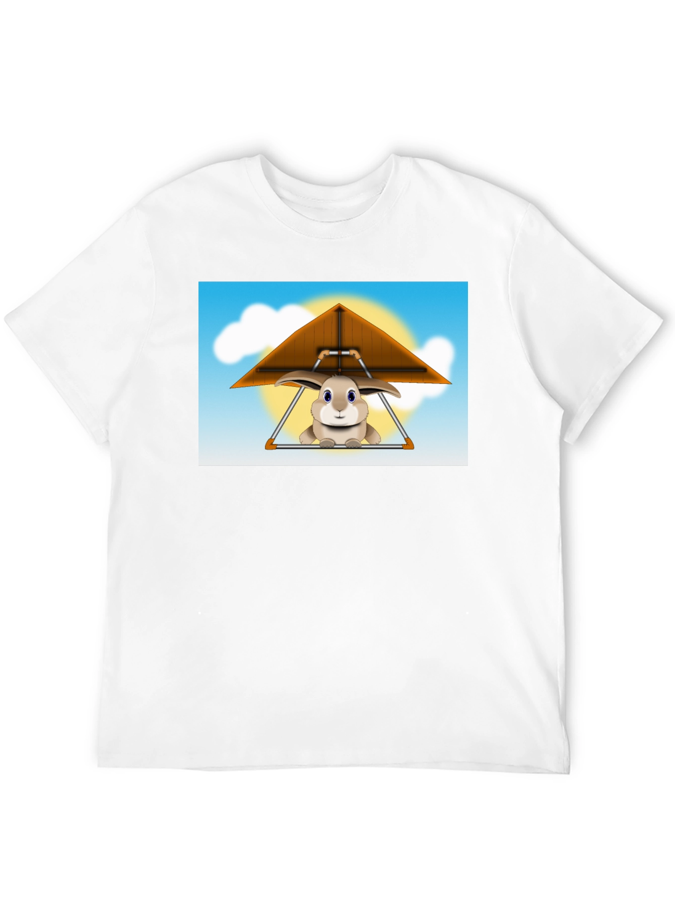 Bunny Hang Gliding Black T-Shirt