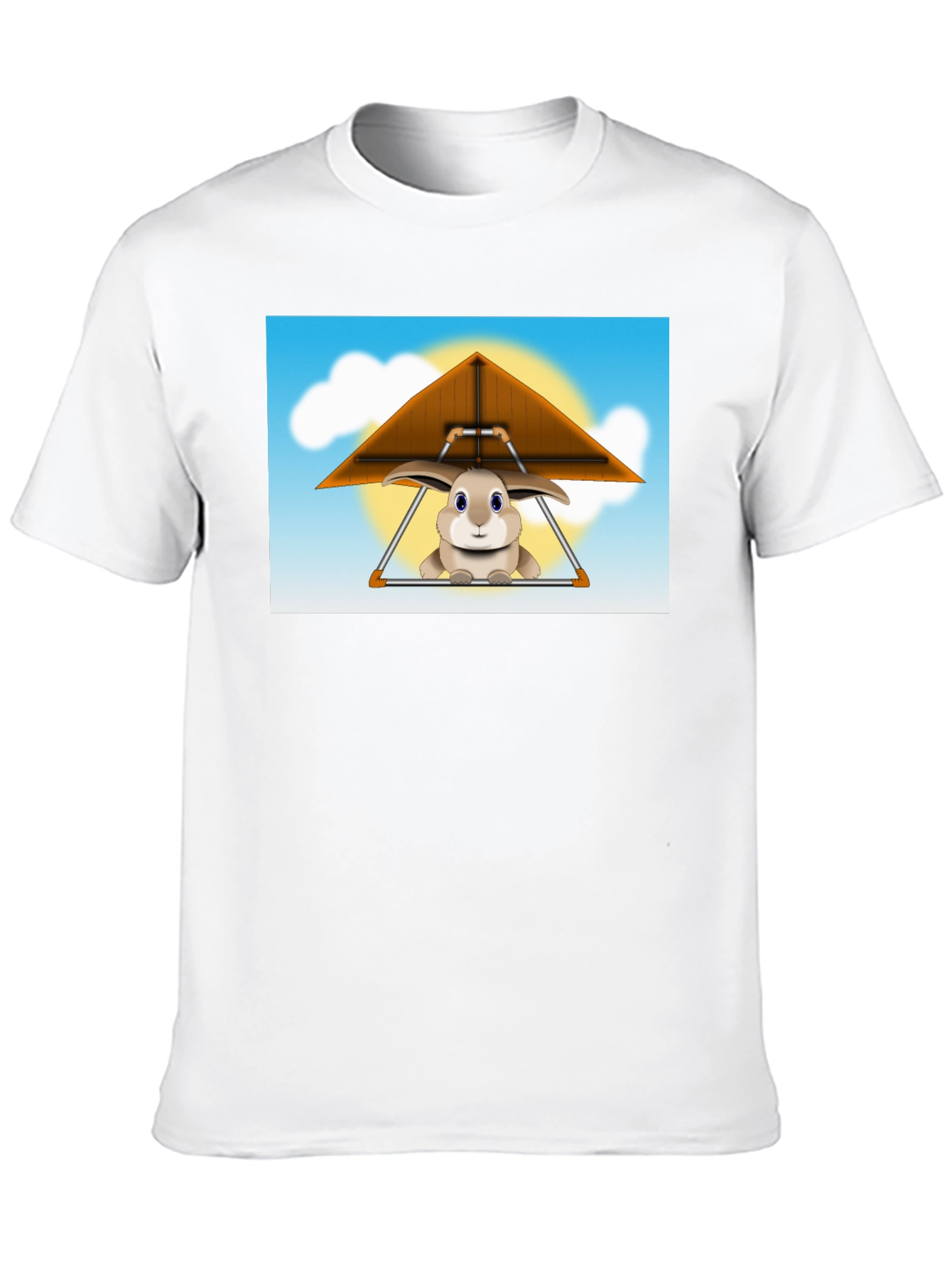 Bunny Hang Gliding Black T-Shirt