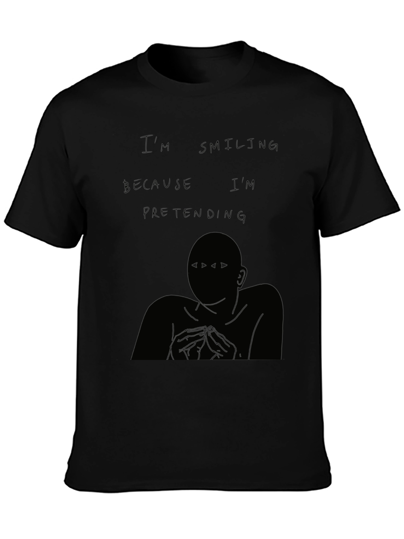 Introspective Graphic Tee - Smiling Pretending