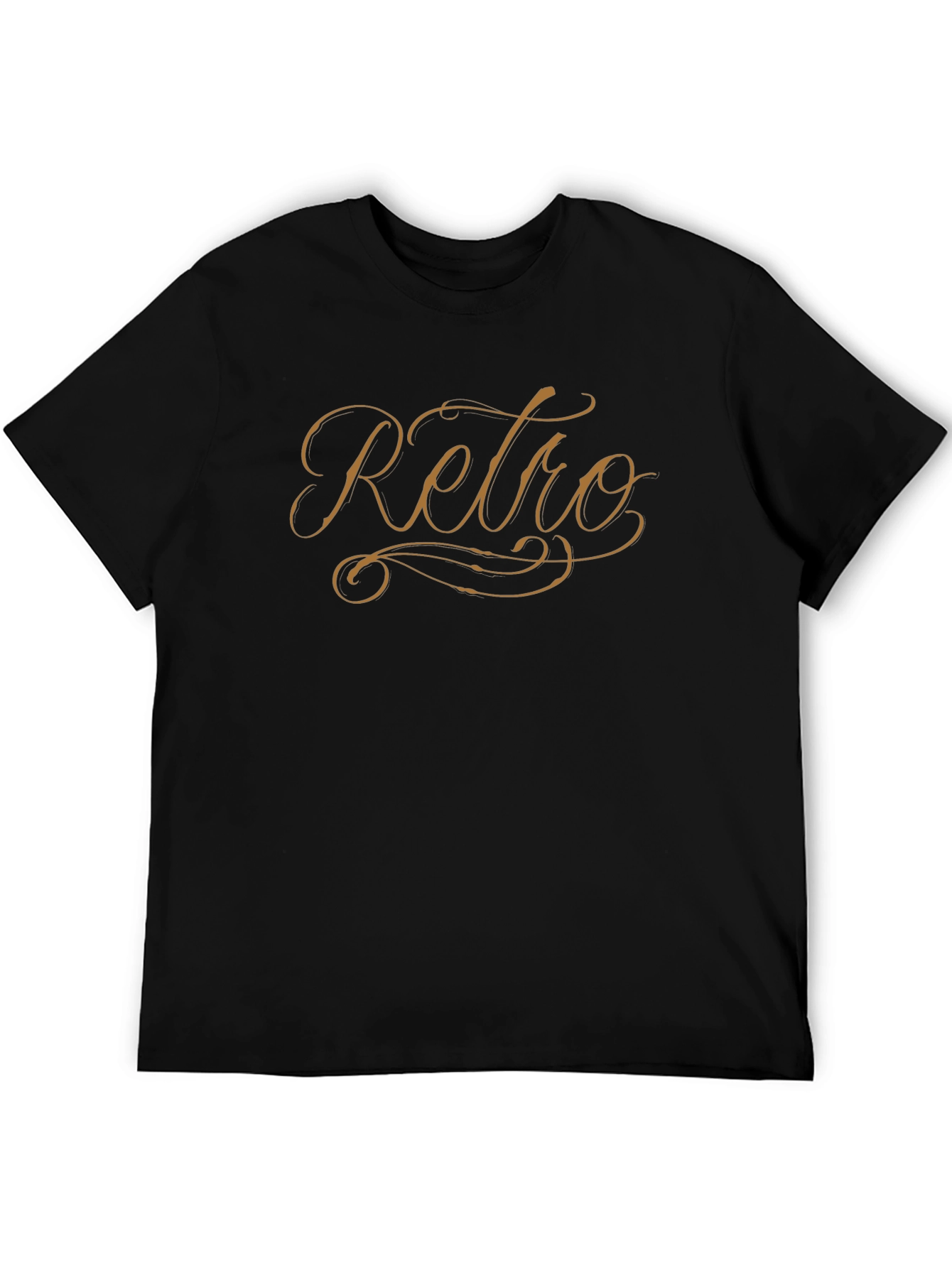 Retro Script Black T-Shirt