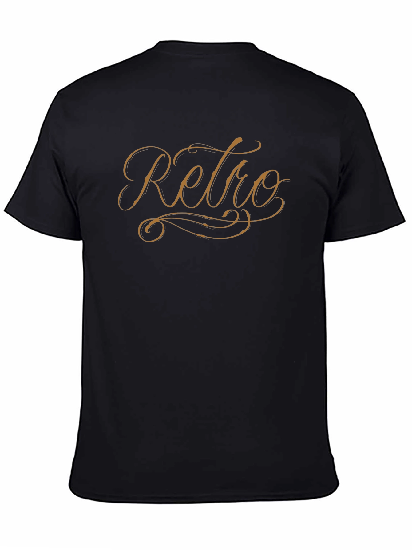 Retro Script Black T-Shirt