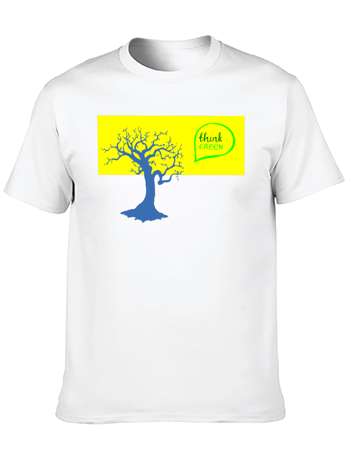 Think Green Tree Graphic T-Shirt - Eco-Friendly Style