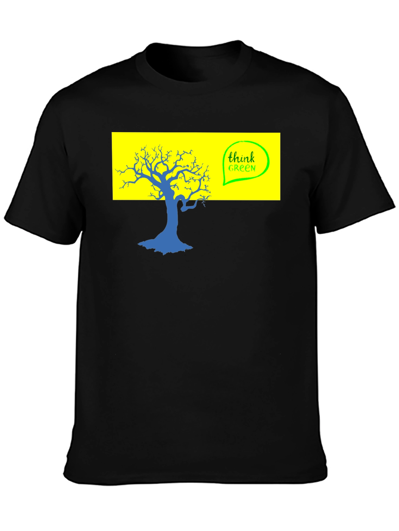 Think Green Tree Graphic T-Shirt - Eco-Friendly Style