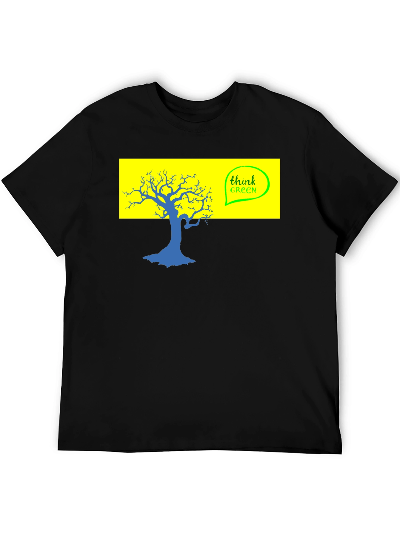 Think Green Tree Graphic T-Shirt - Eco-Friendly Style