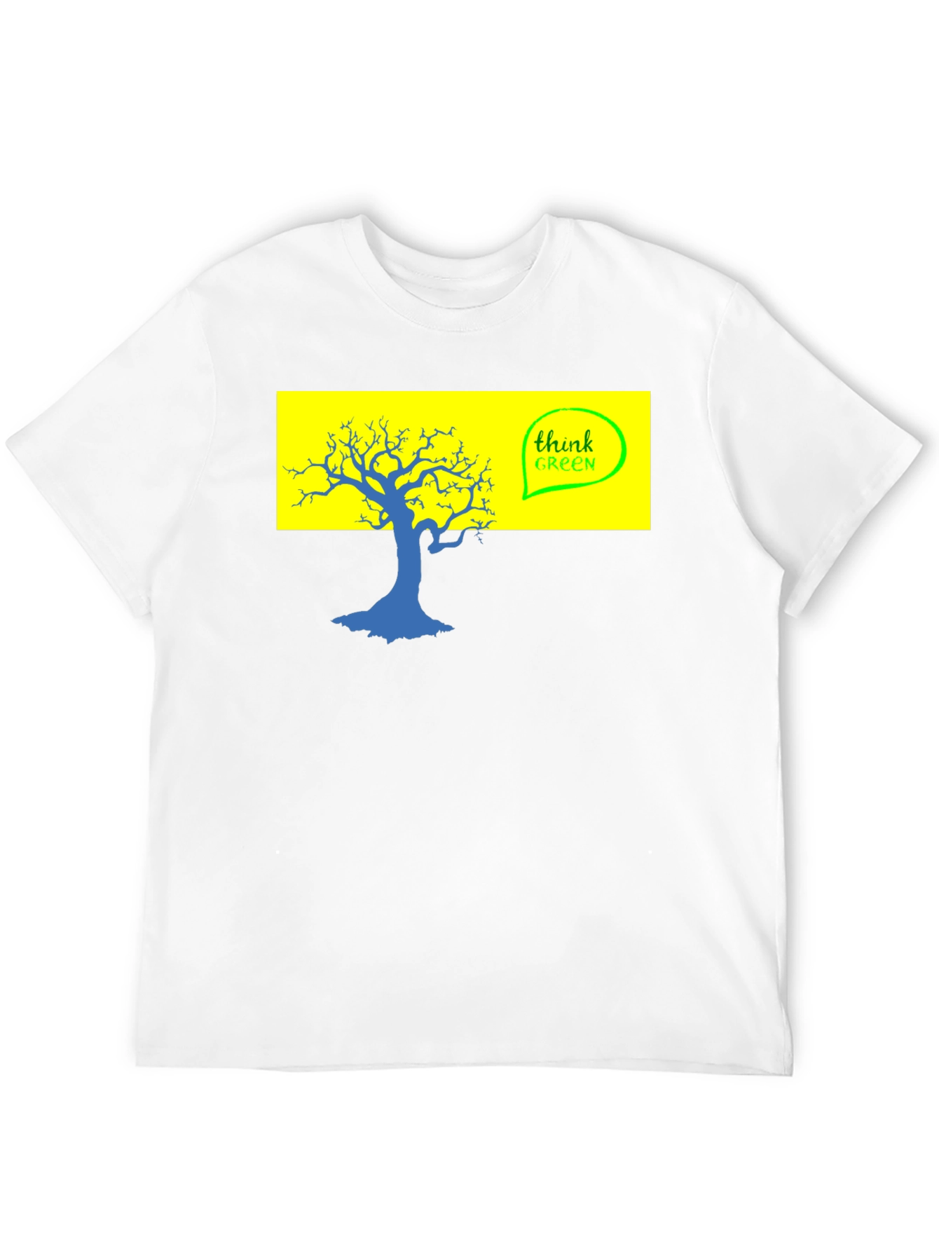 Think Green Tree Graphic T-Shirt - Eco-Friendly Style