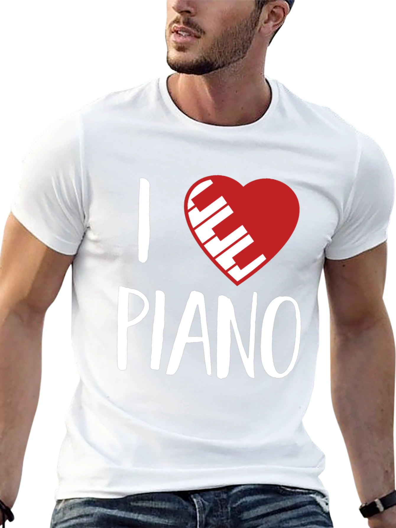 I Love Piano T-Shirt - Music Lover Tee