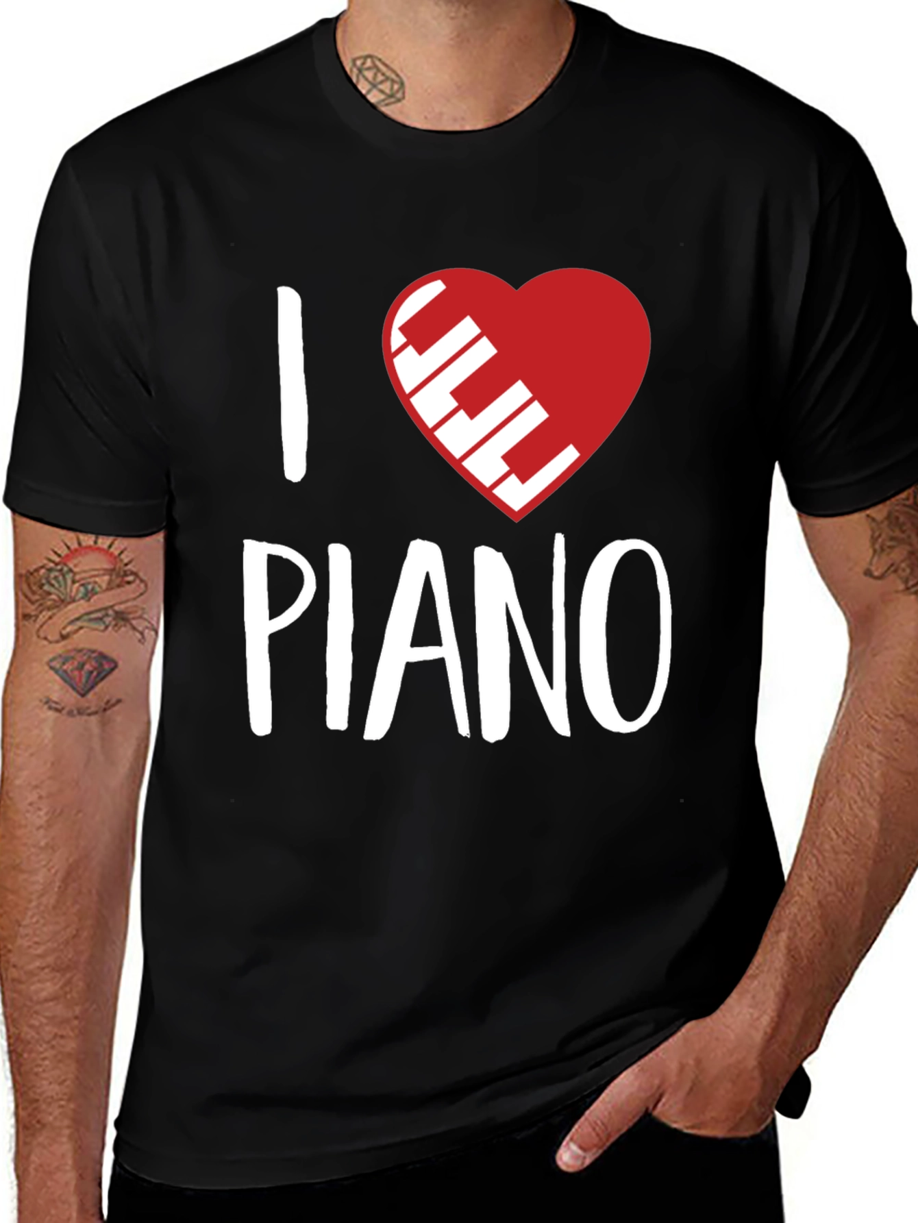 I Love Piano T-Shirt - Music Lover Tee