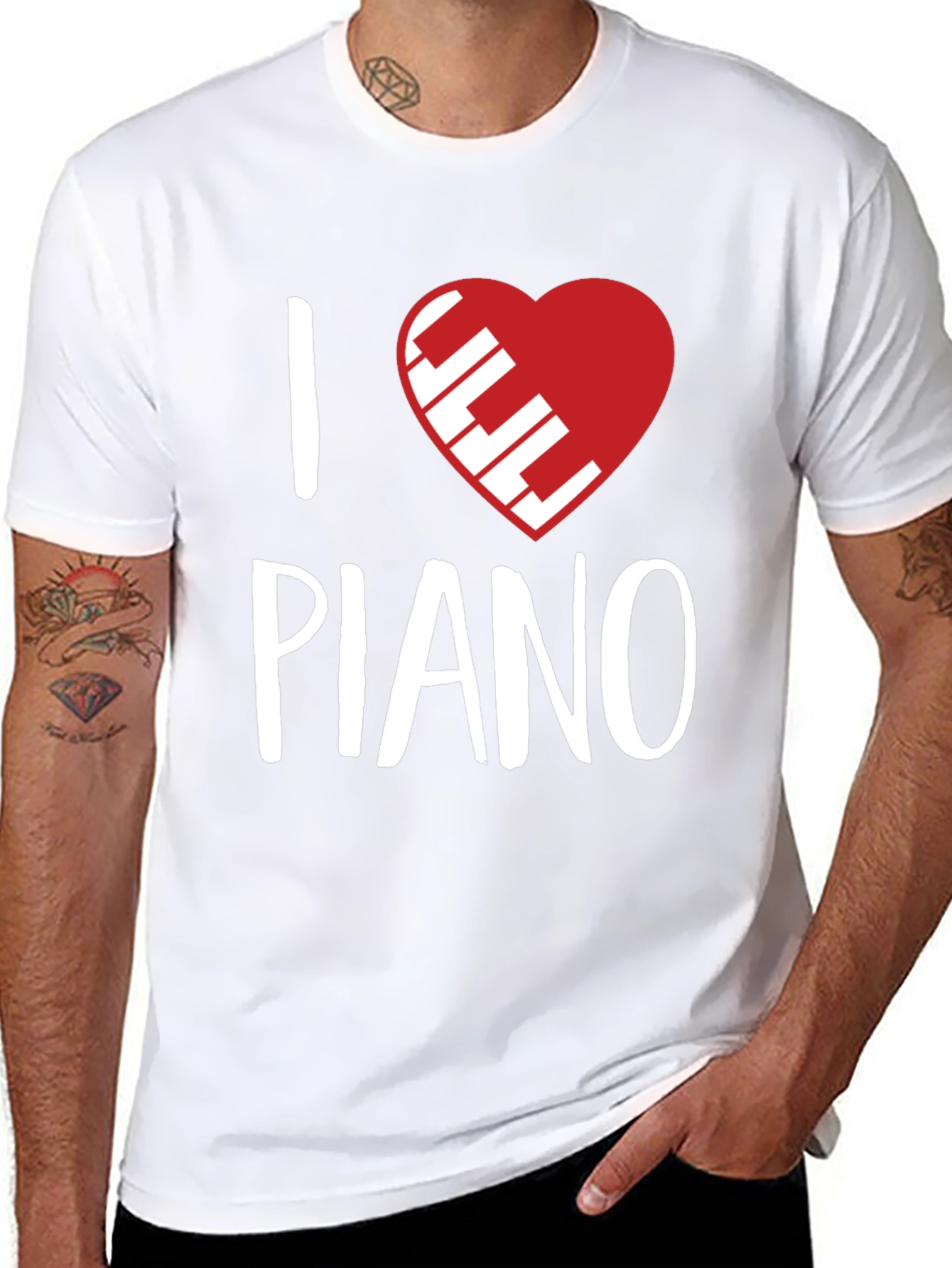 I Love Piano T-Shirt - Music Lover Tee