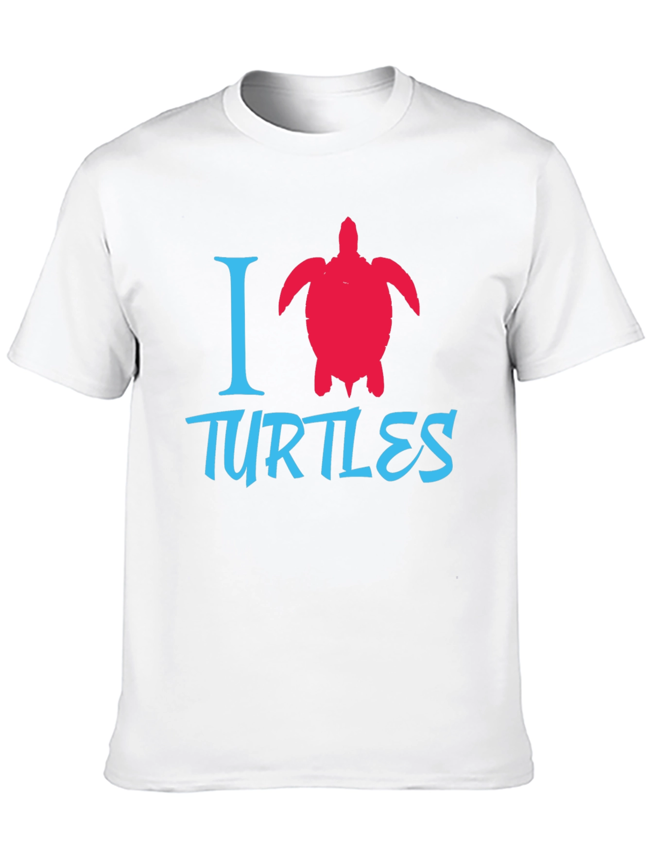 I Love Turtles Graphic Tee - Black