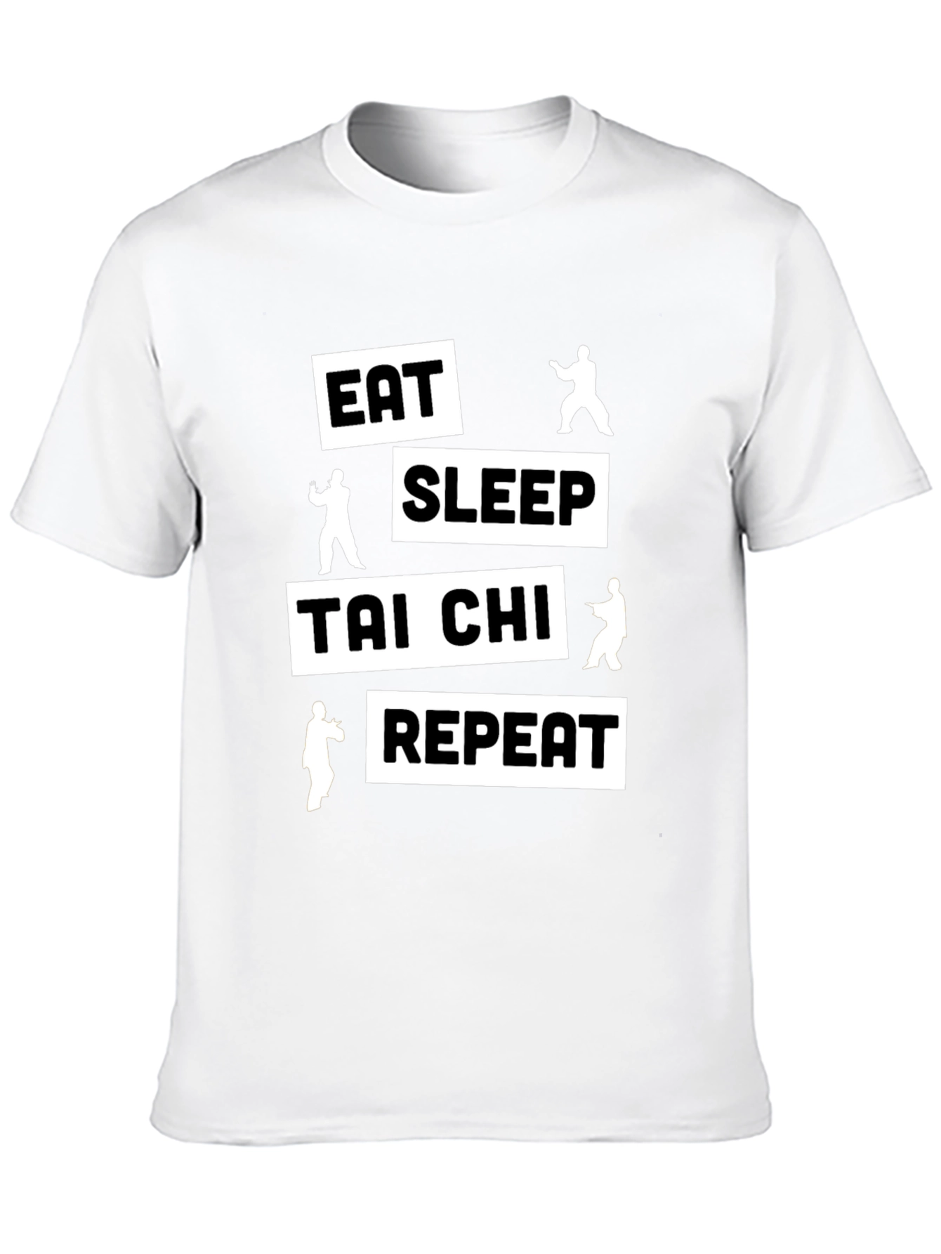 Eat Sleep Tai Chi Repeat Black T-Shirt