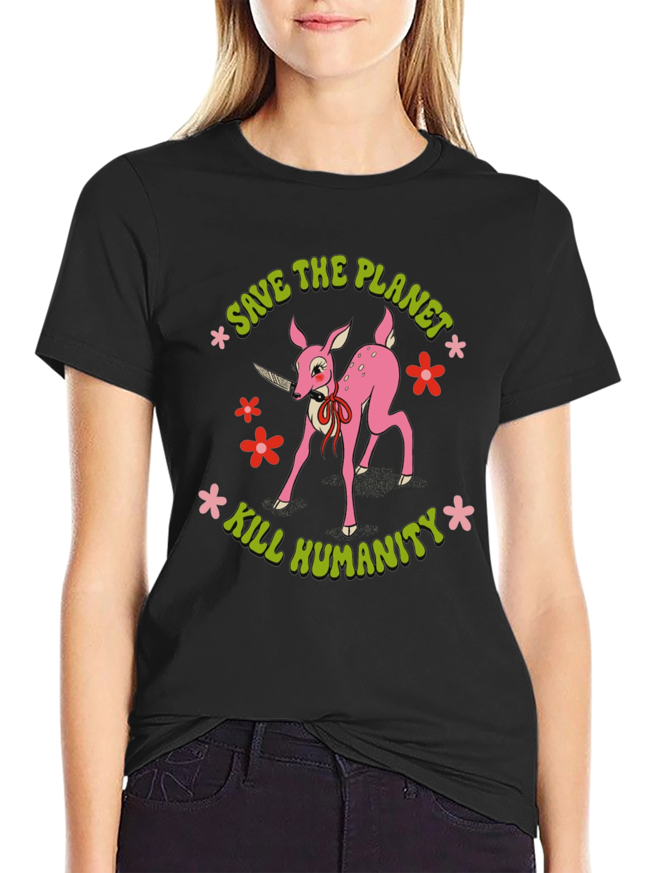 Save the Planet Kill Humanity Graphic Tee