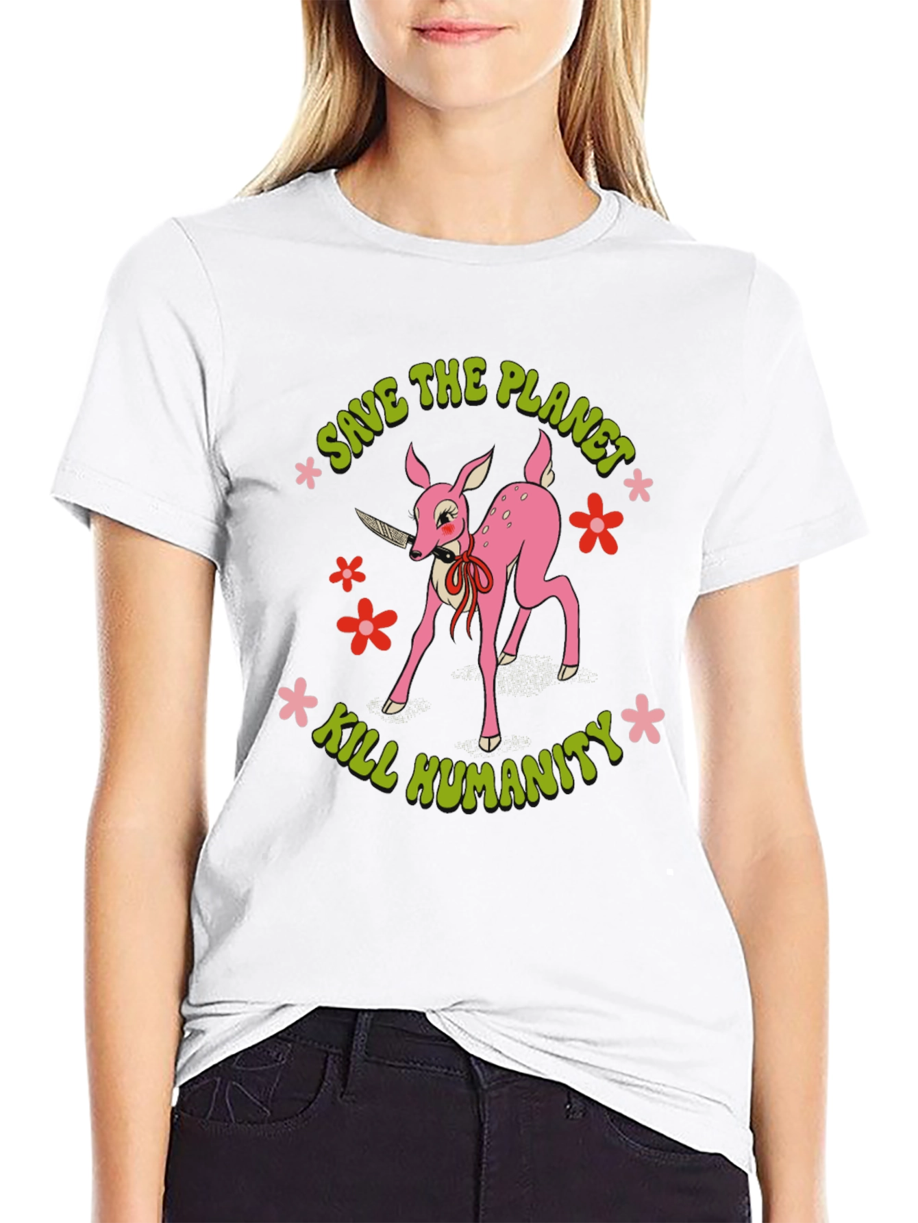 Save the Planet Kill Humanity Graphic Tee