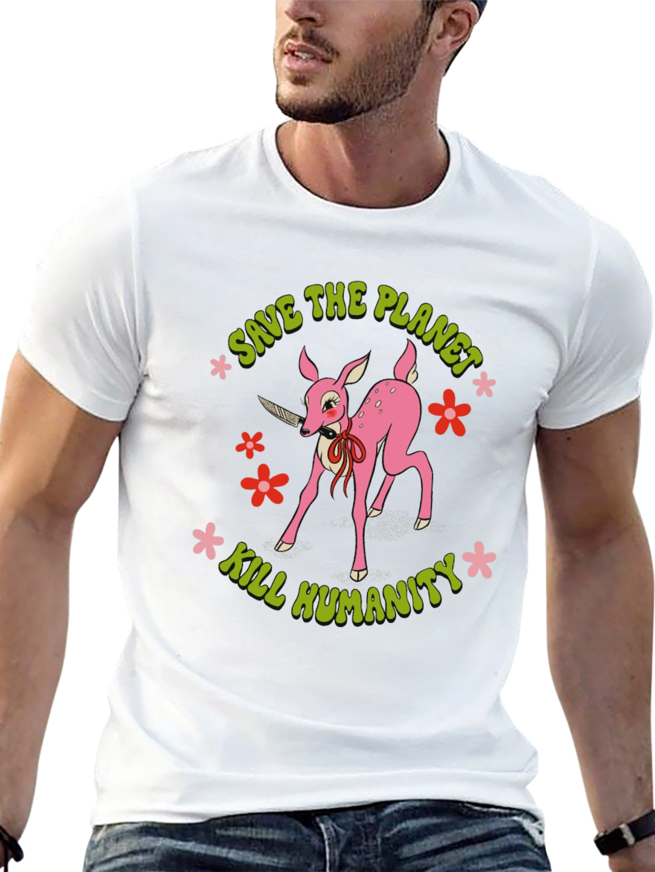 Save the Planet Kill Humanity Graphic Tee