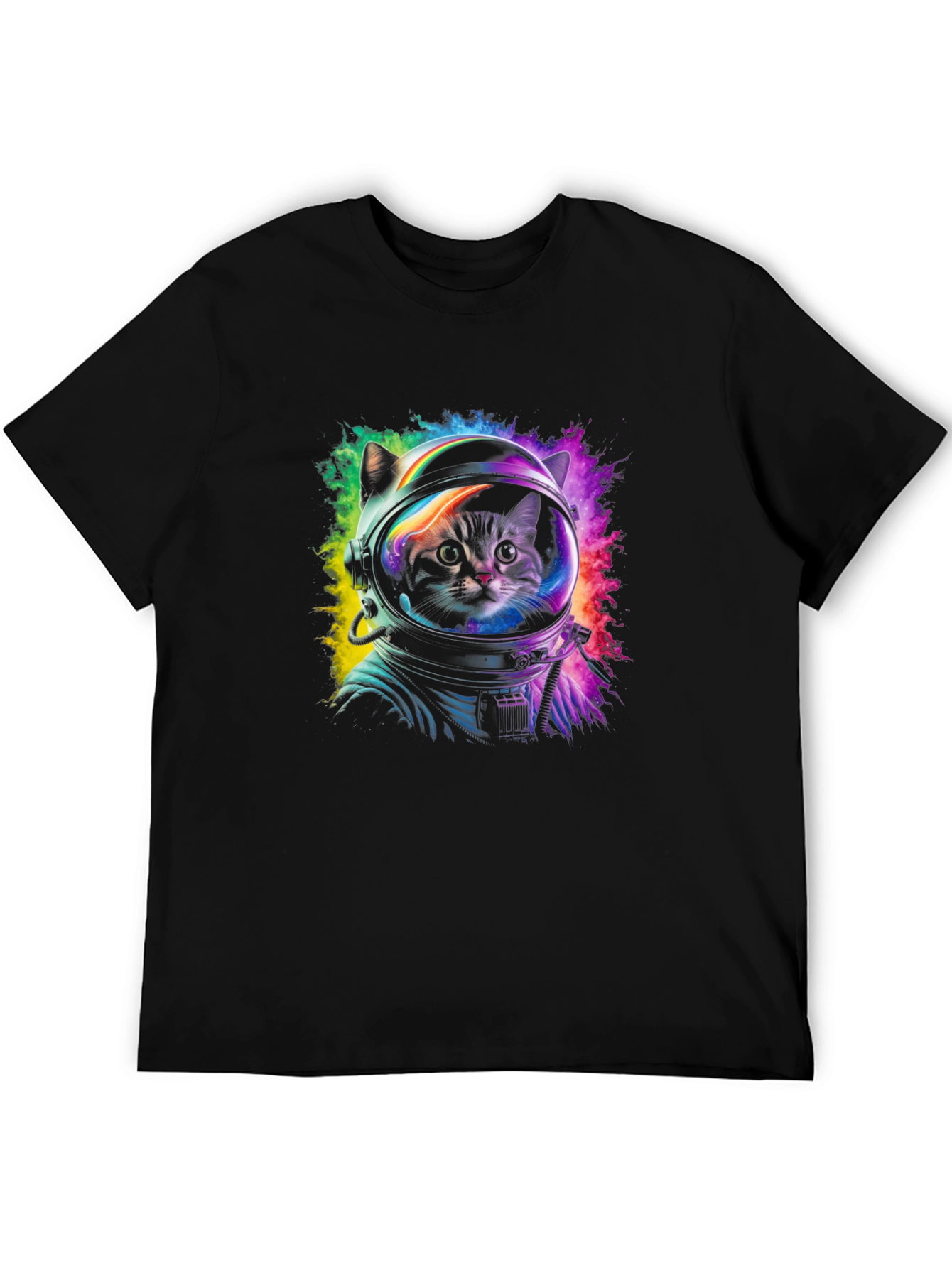 Astronaut Cat Graphic Tee - Space Kitten T-Shirt