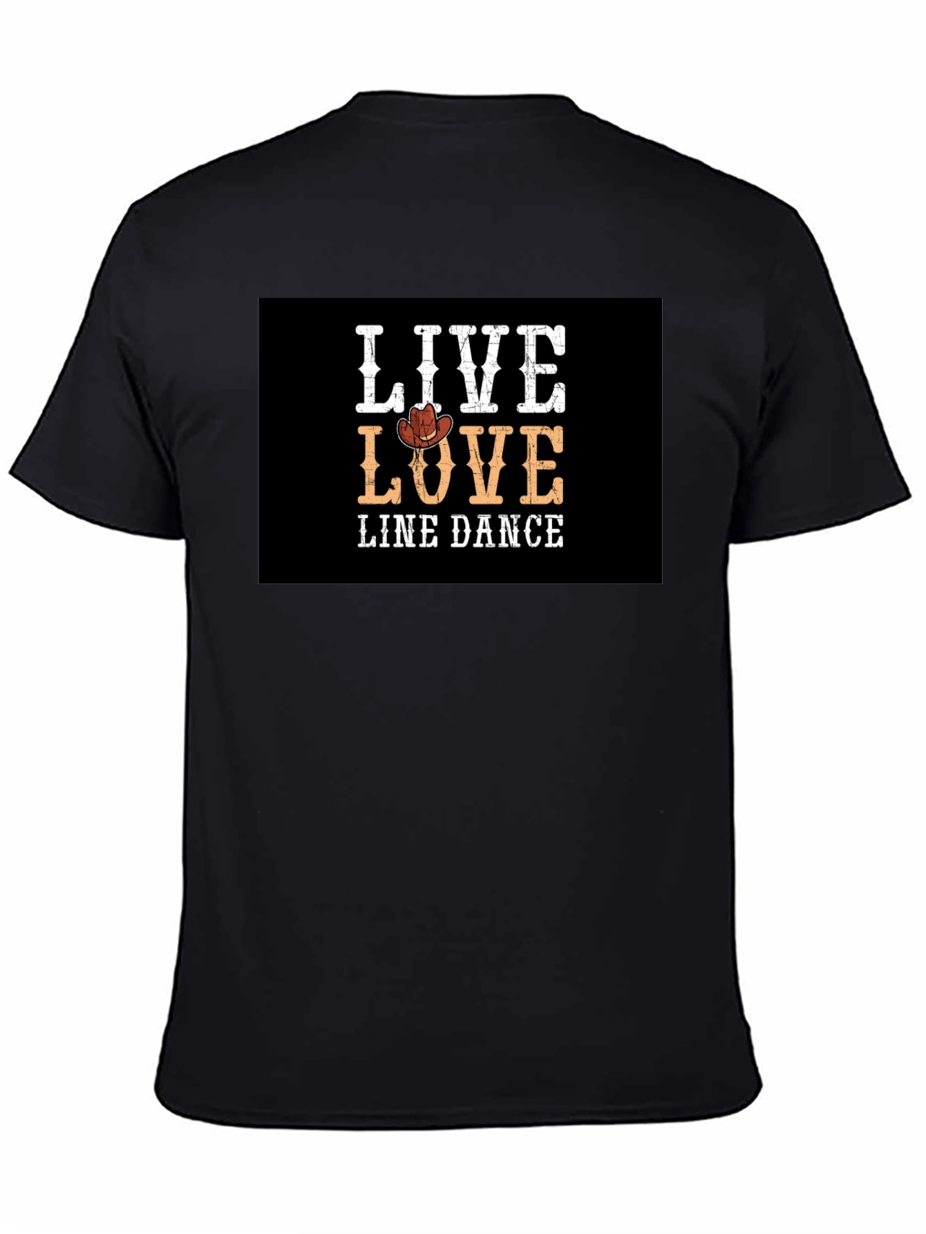 Live Love Line Dance Black Graphic Tee
