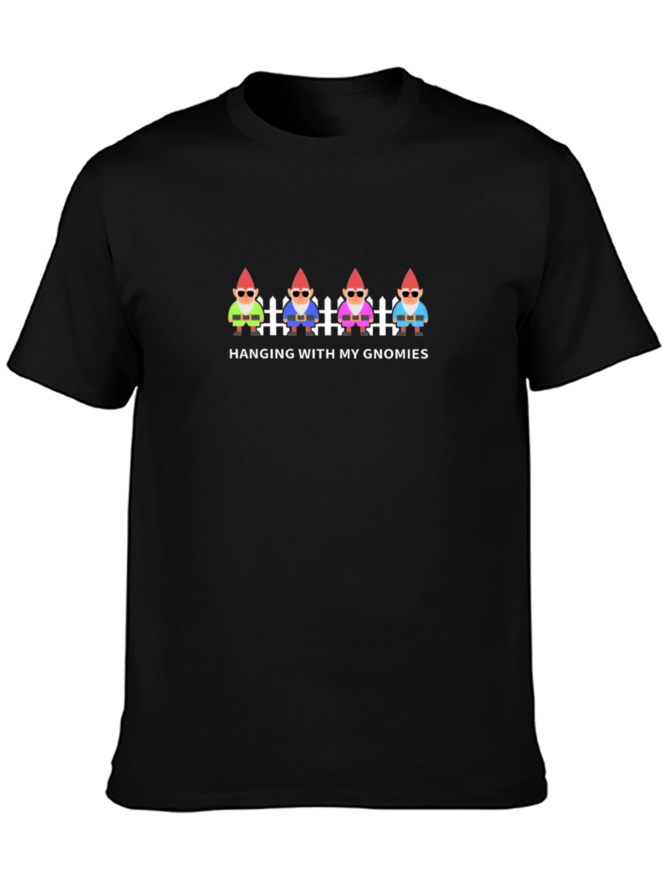 Hanging with My Gnomies Black T-Shirt