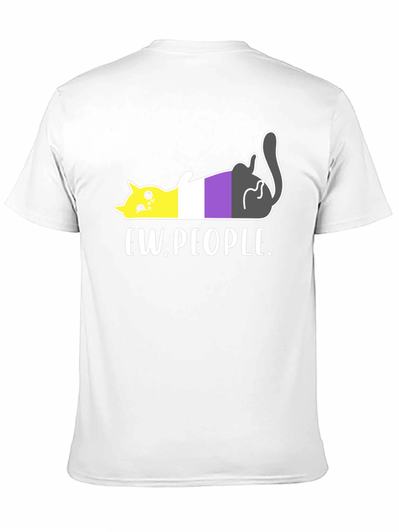 Ew People Nonbinary Pride Cat Graphic Tee