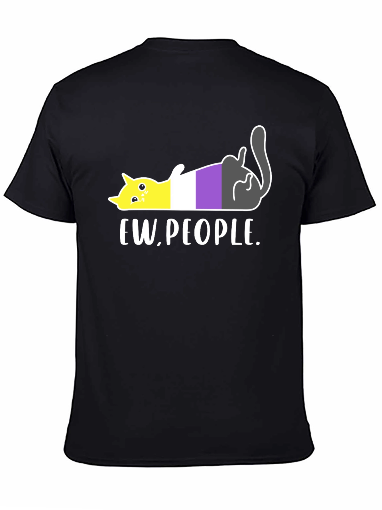 Ew People Nonbinary Pride Cat Graphic Tee