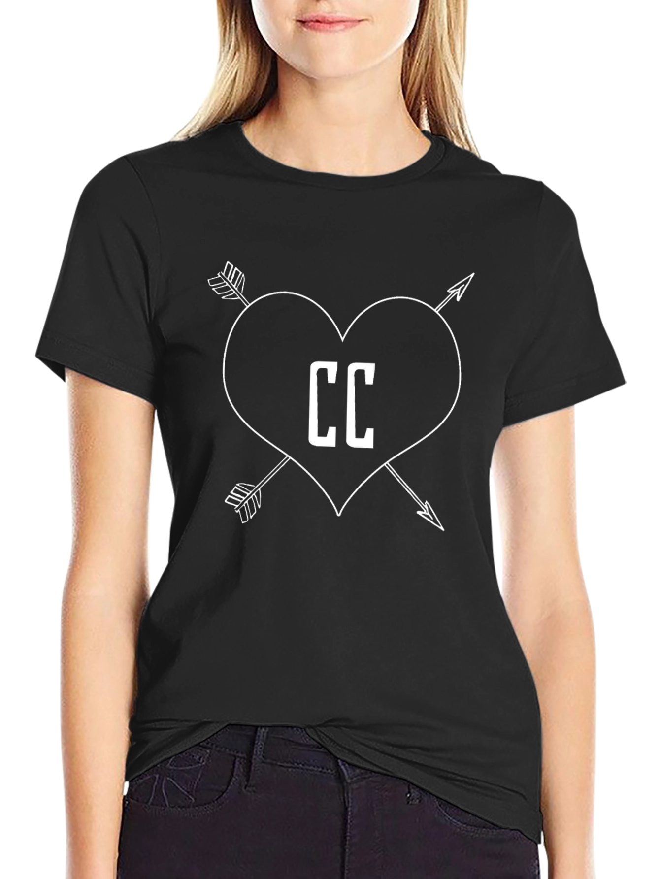 CC Heart Arrow T-Shirt - Black Graphic Tee