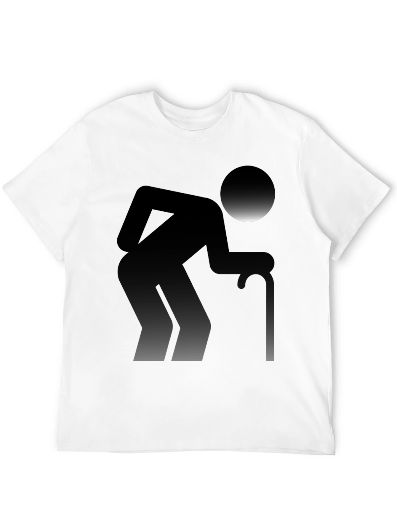 Funny Old Man Graphic T-Shirt - Black