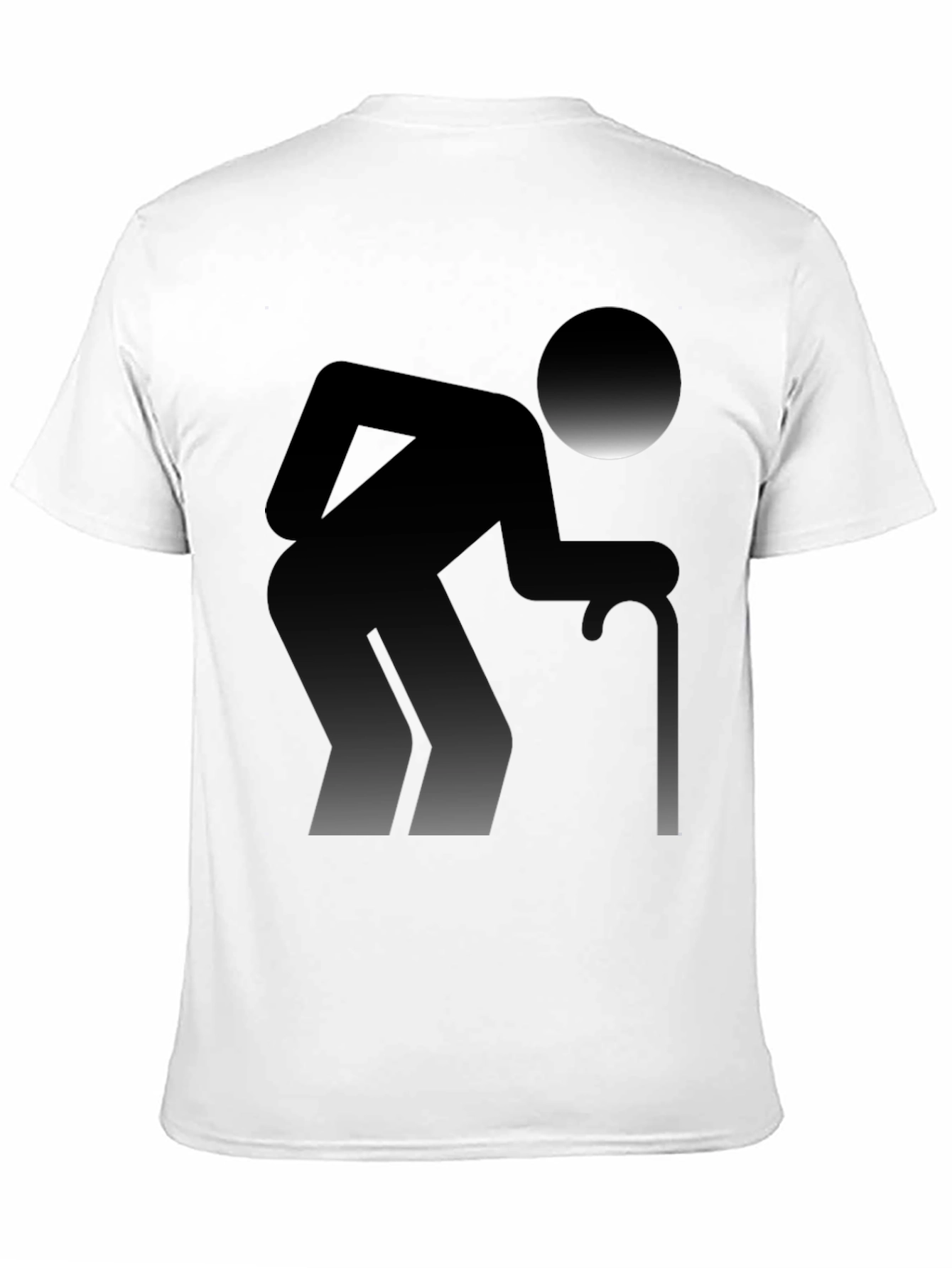 Funny Old Man Graphic T-Shirt - Black