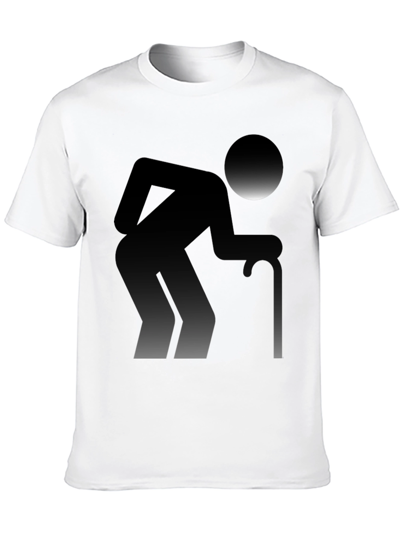 Funny Old Man Graphic T-Shirt - Black