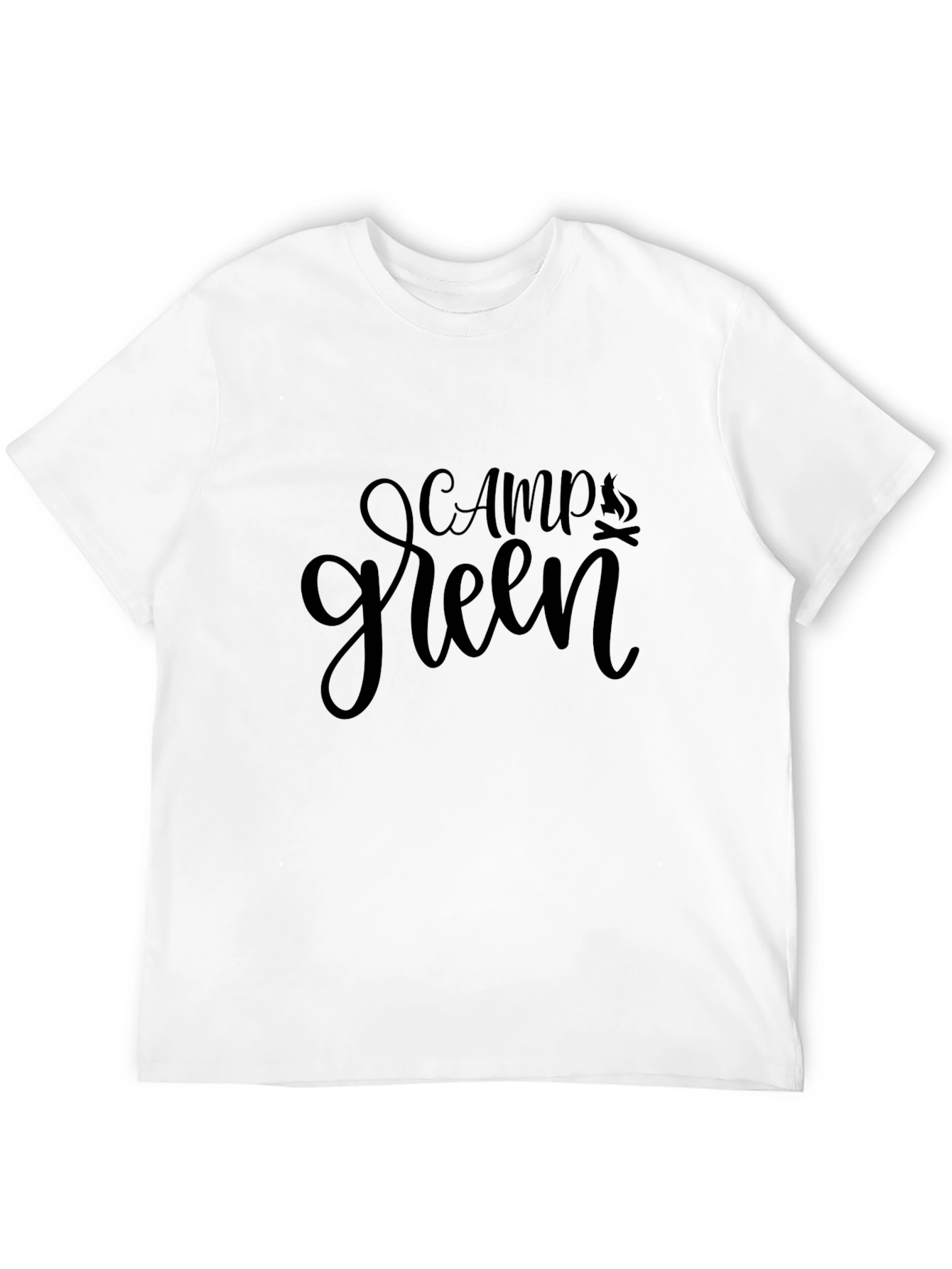 Camp Green Graphic Tee - Black Cotton T-Shirt