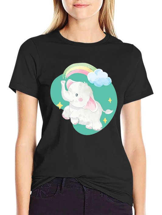 Elephant Rainbow Graphic Tee