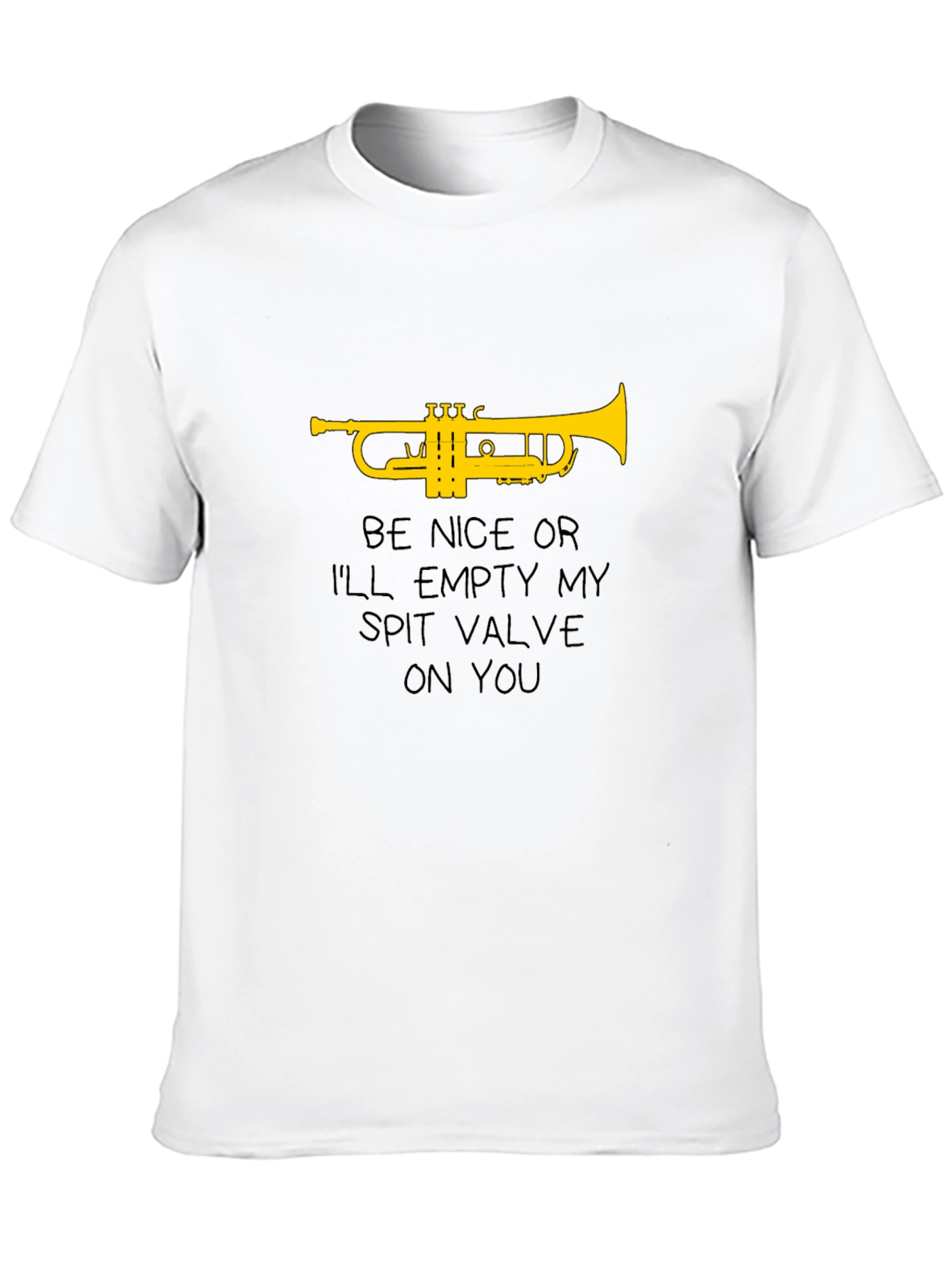Trumpet Spit Valve Graphic Tee - Musician Humor