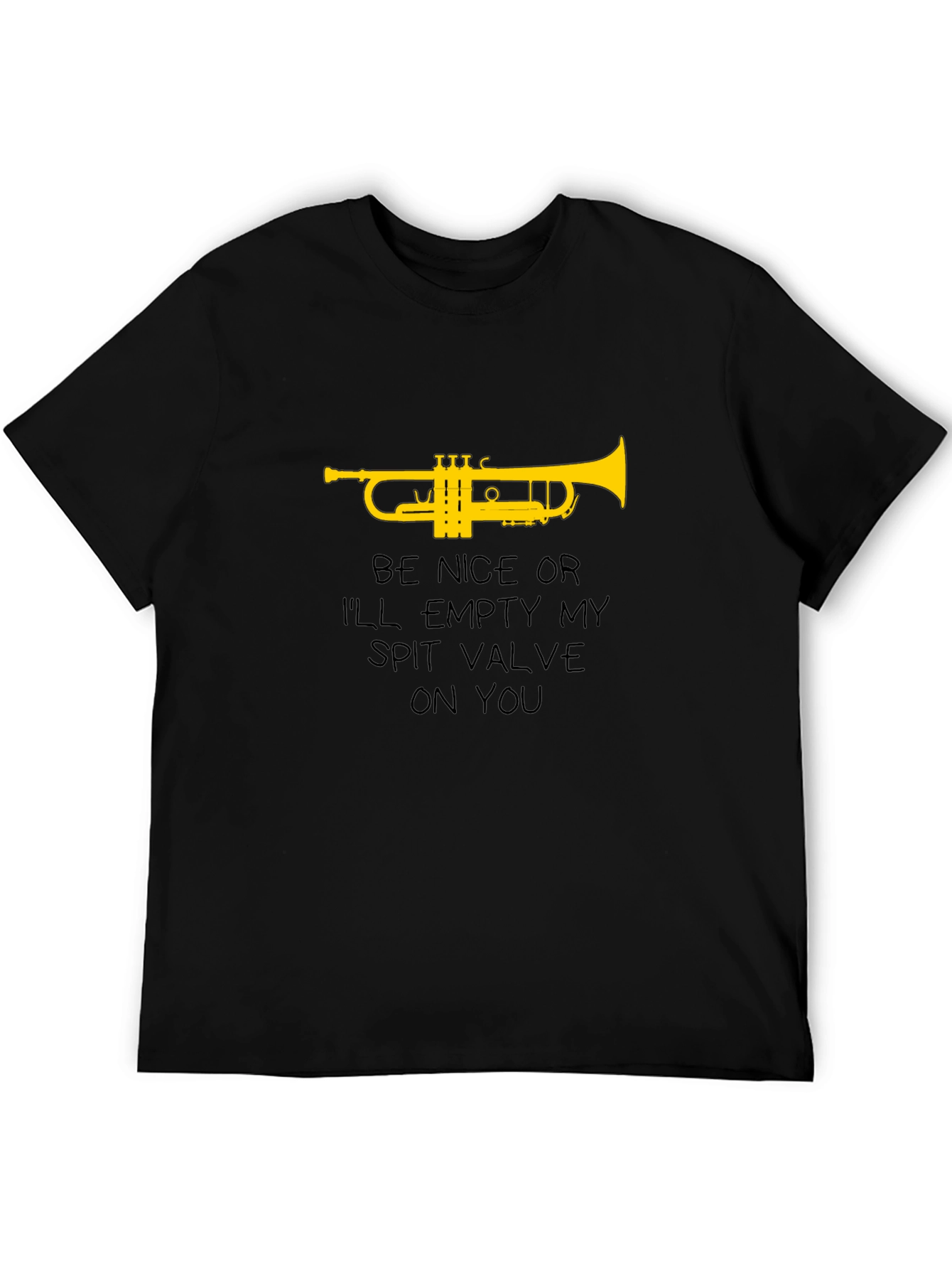 Trumpet Spit Valve Graphic Tee - Musician Humor