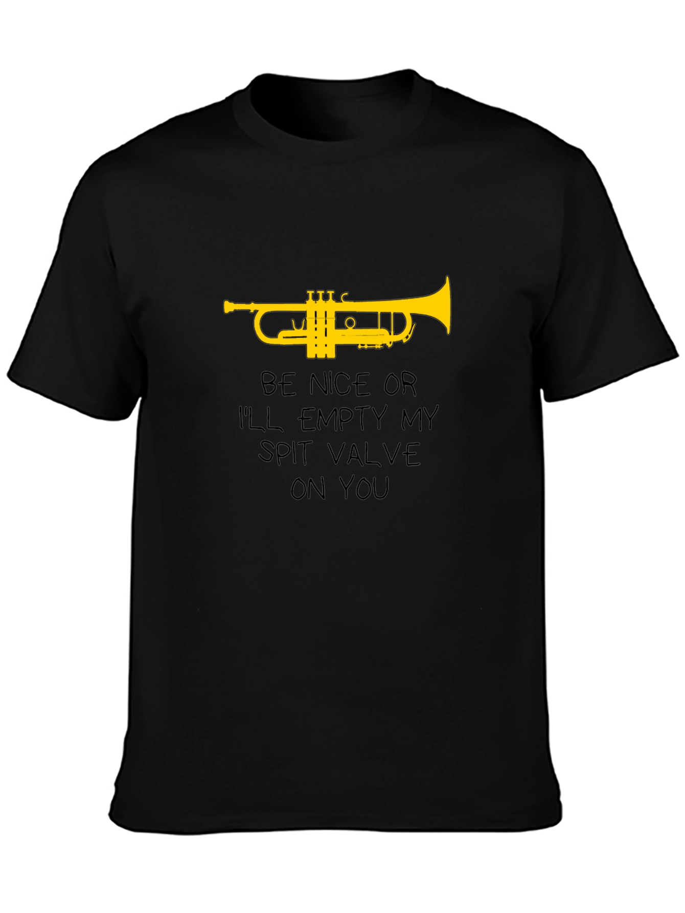 Trumpet Spit Valve Graphic Tee - Musician Humor