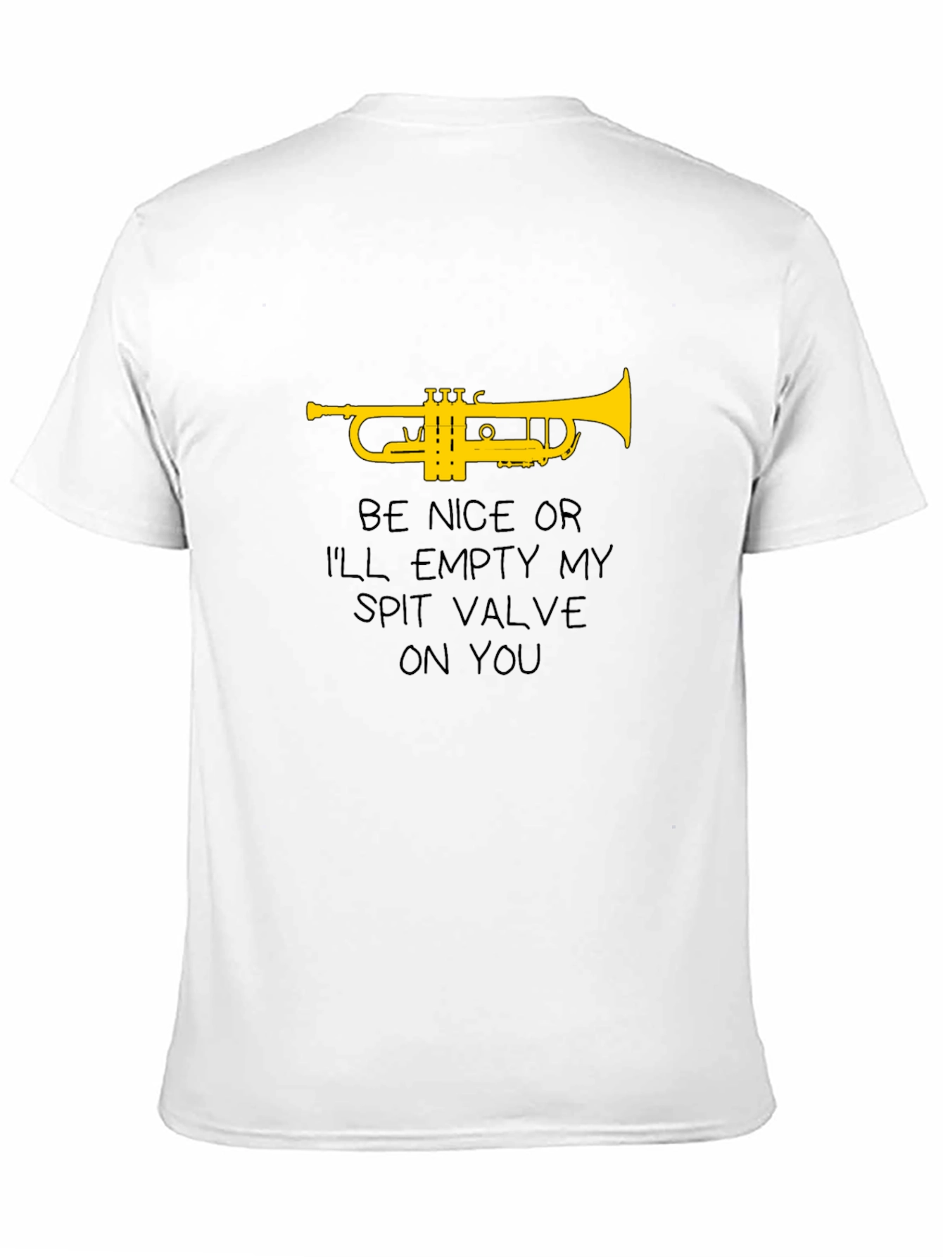 Trumpet Spit Valve Graphic Tee - Musician Humor