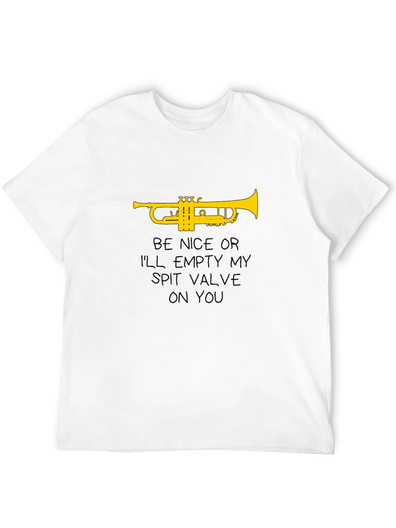 Trumpet Spit Valve Graphic Tee - Musician Humor