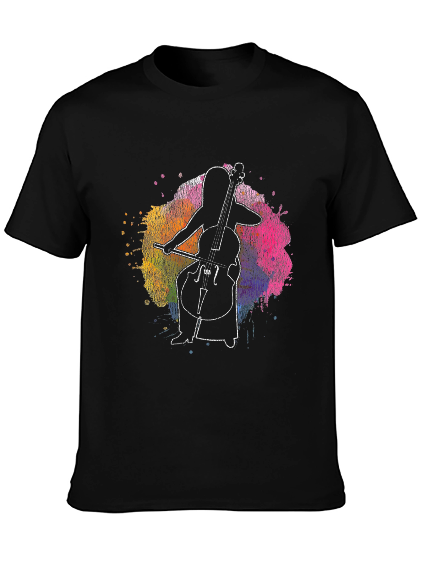 Cello Player Graphic Tee - Artistic Music Lover Shirt