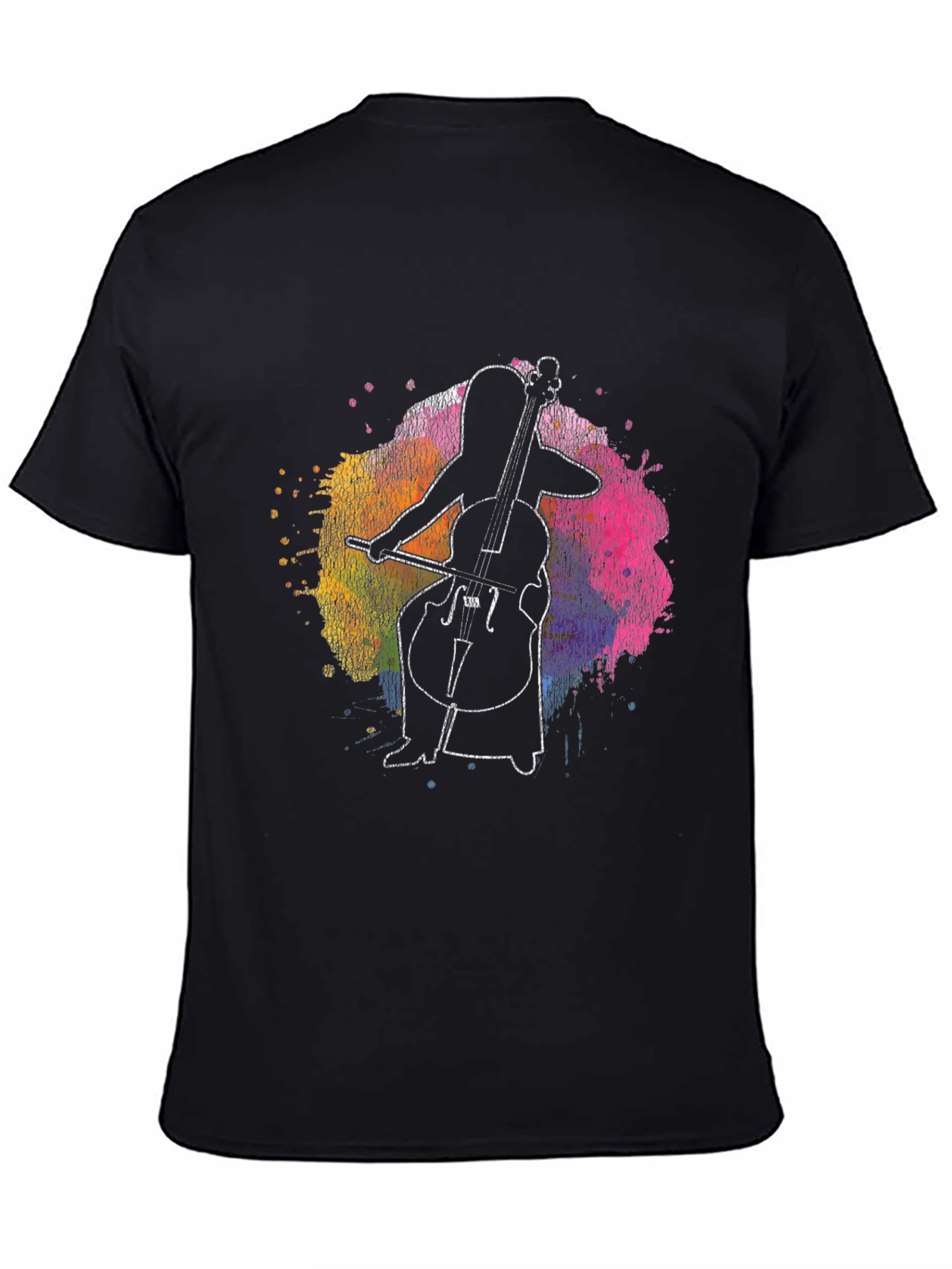 Cello Player Graphic Tee - Artistic Music Lover Shirt