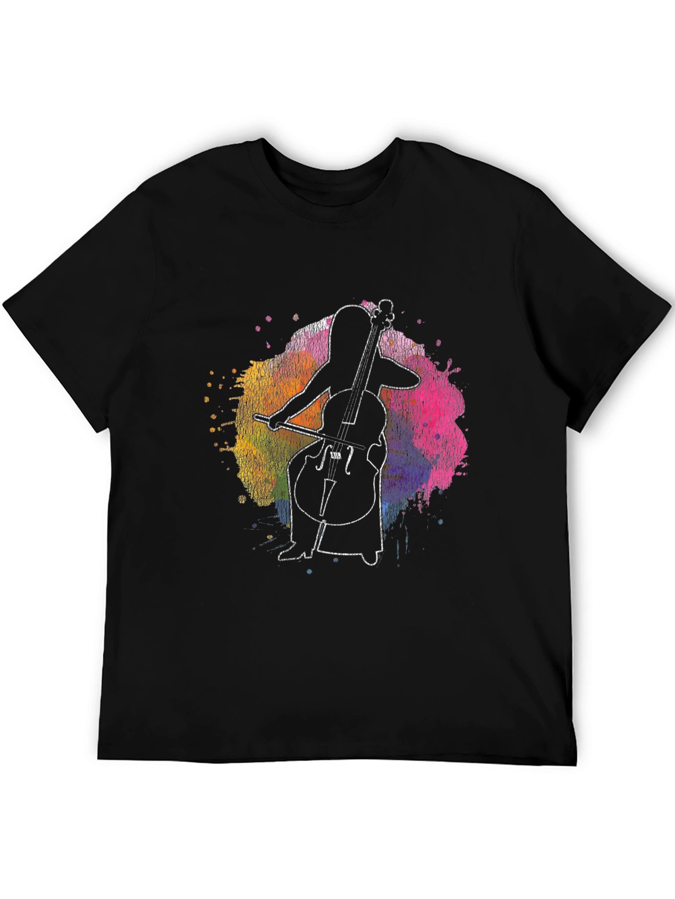 Cello Player Graphic Tee - Artistic Music Lover Shirt