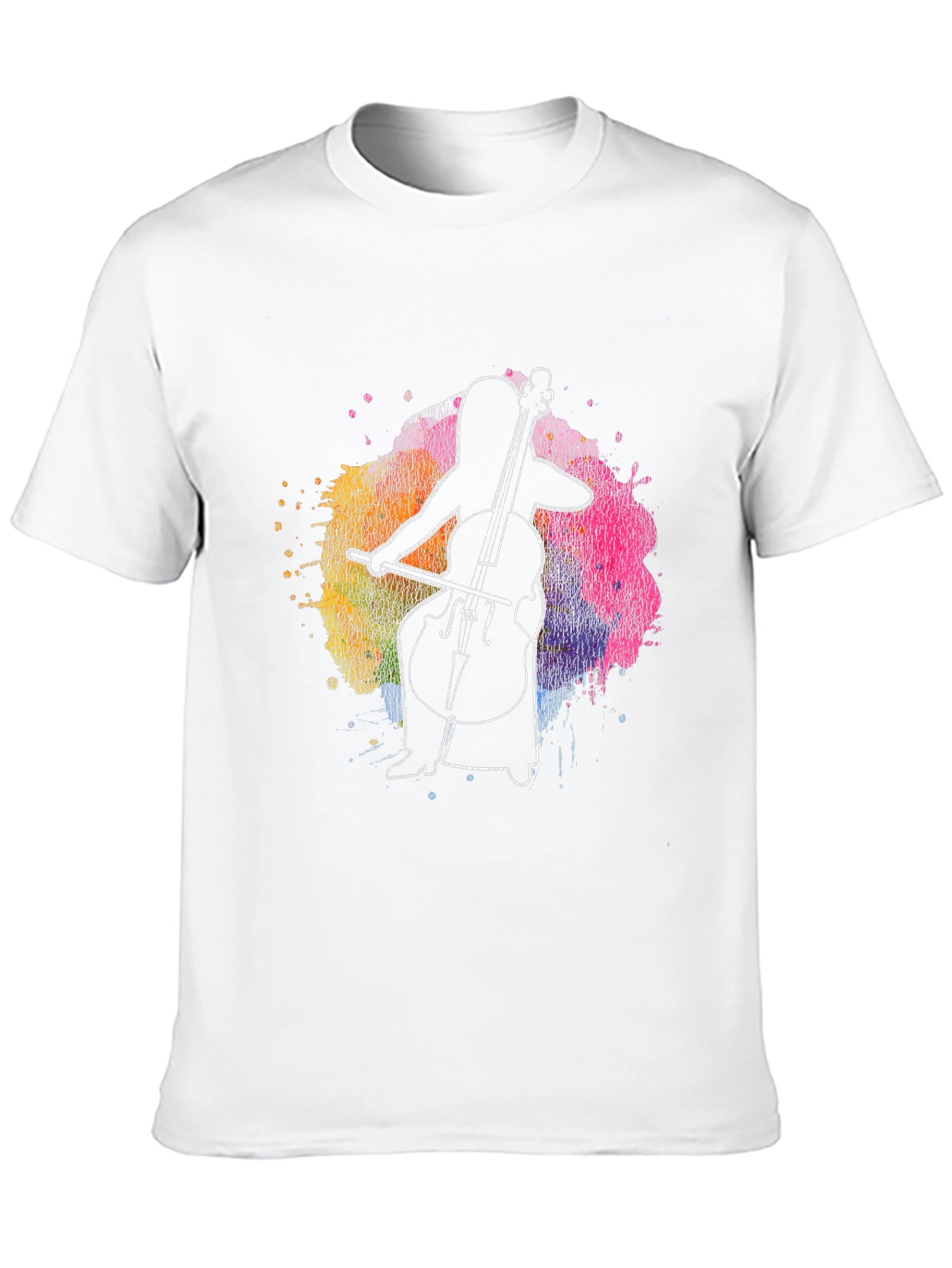 Cello Player Graphic Tee - Artistic Music Lover Shirt