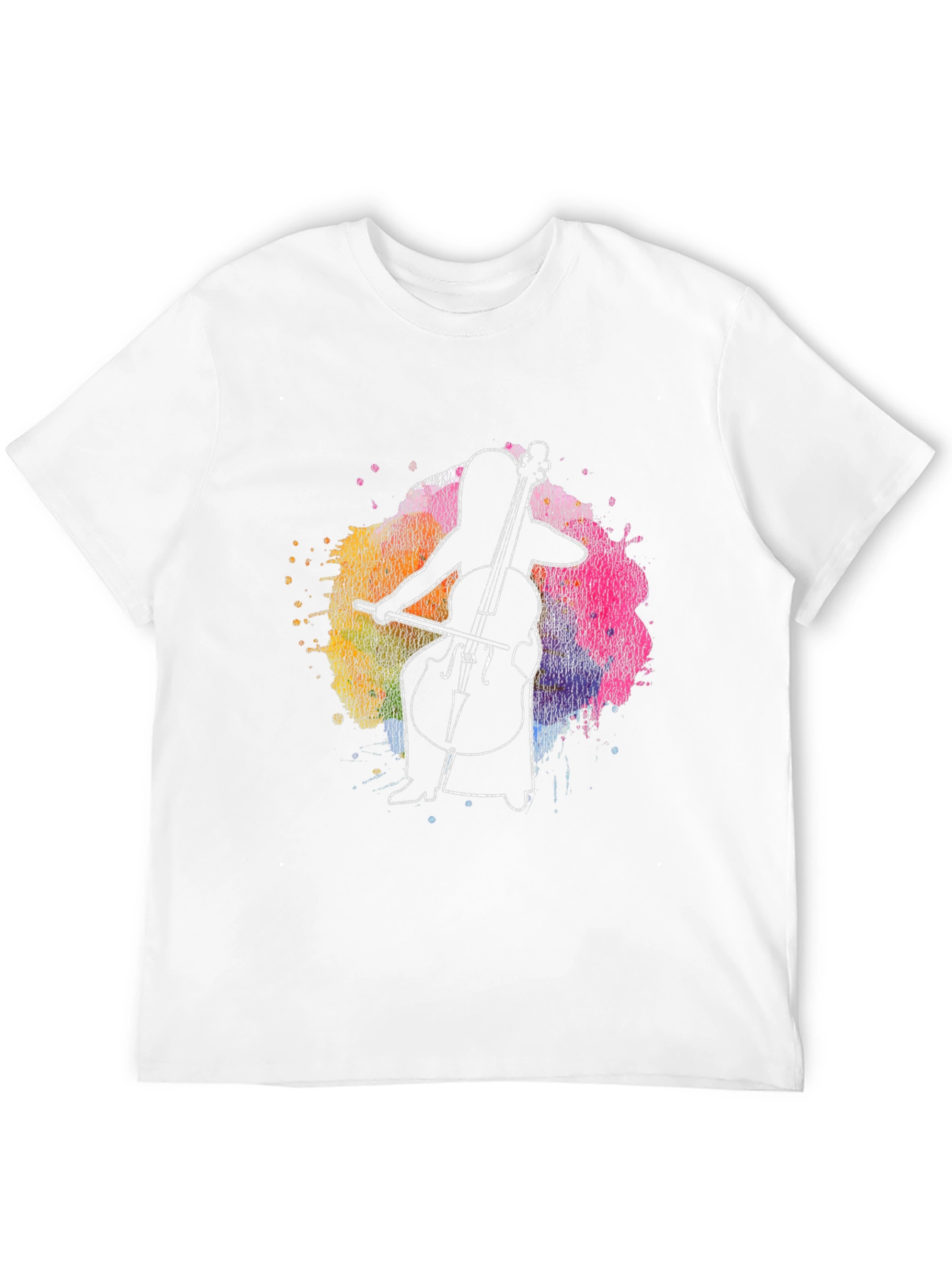 Cello Player Graphic Tee - Artistic Music Lover Shirt