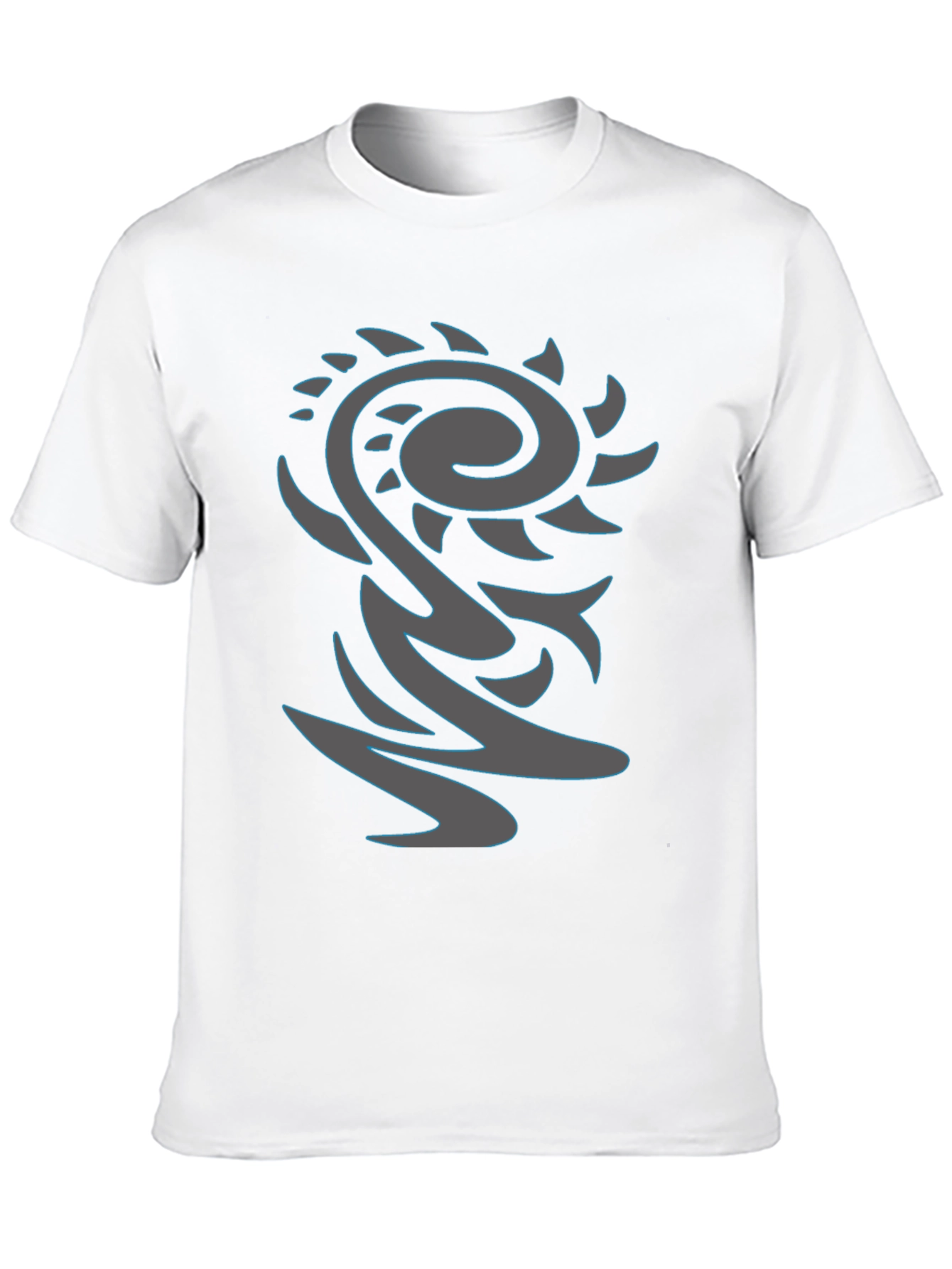 Abstract Graphic Print Black Tee