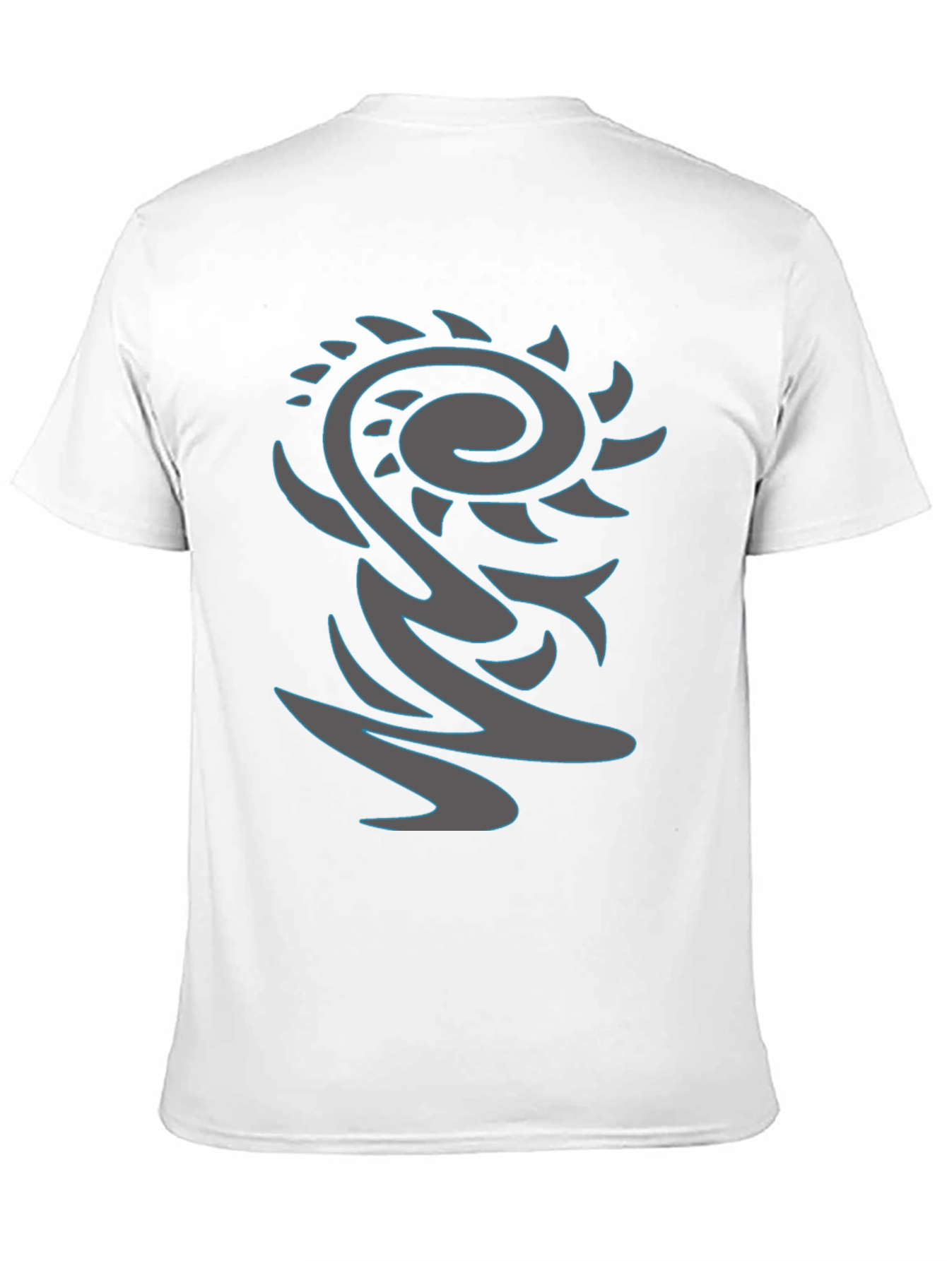 Abstract Graphic Print Black Tee