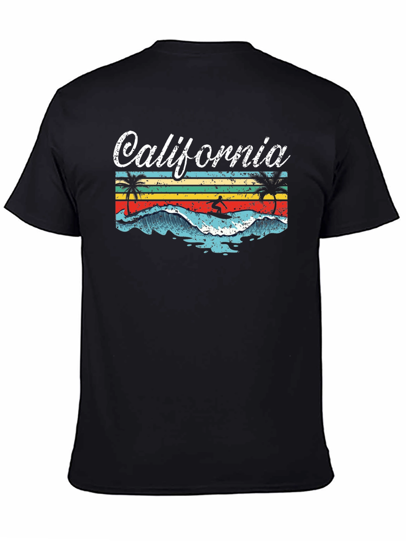 California Surfing Graphic Tee - Retro Beach Vibes
